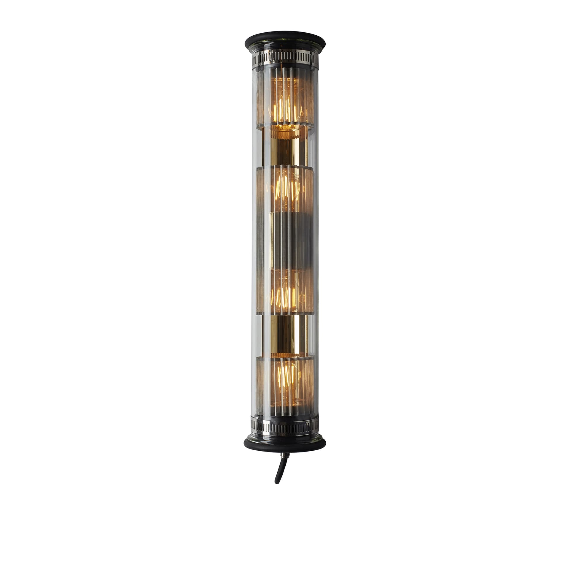 DCWéditions - In The Tube 120-700, Black Stopper, Gold/Silver - Vegglamper - Dominique Perrault,Gaëlle Lauriot - Gull - Glass/Metall