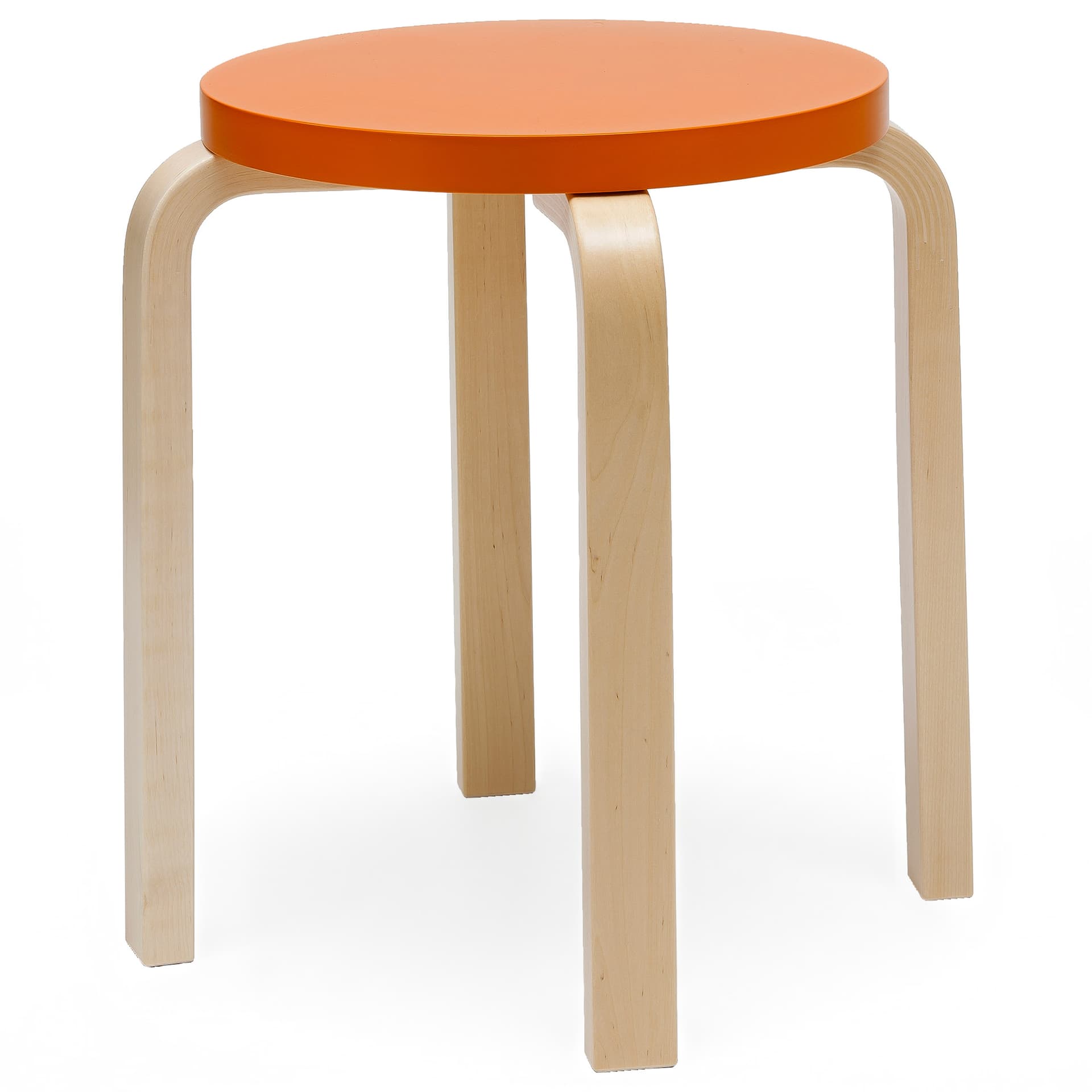 Artek - Pall E60 - Klarlackad/Orange - Krakker - Alvar Aalto - Oransje - Tre