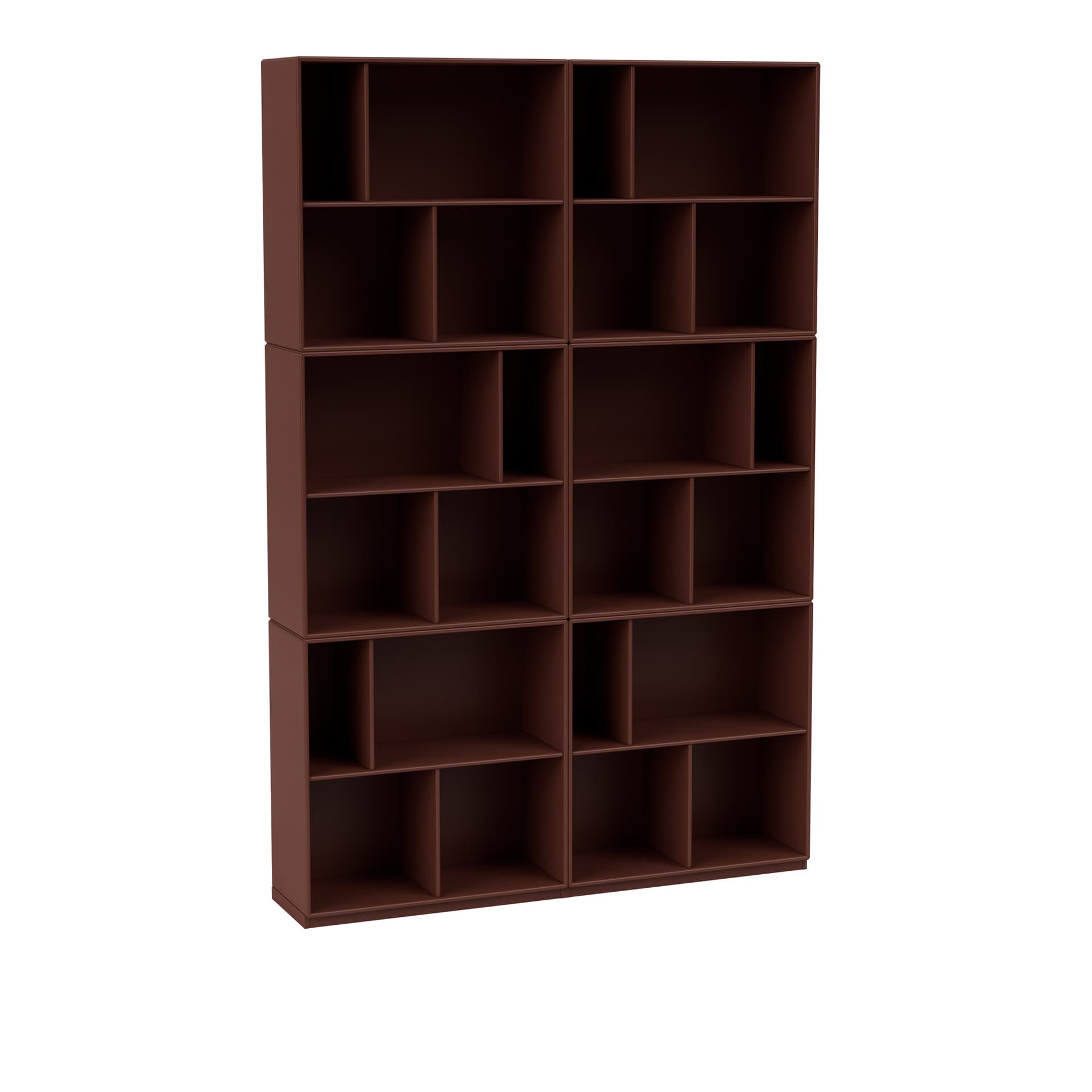 Montana - Read Spacious Bookshelf 155-Masala 06 Plinth 3 cm - Bokhyller - Peter J. Lassen - Brun - Tre