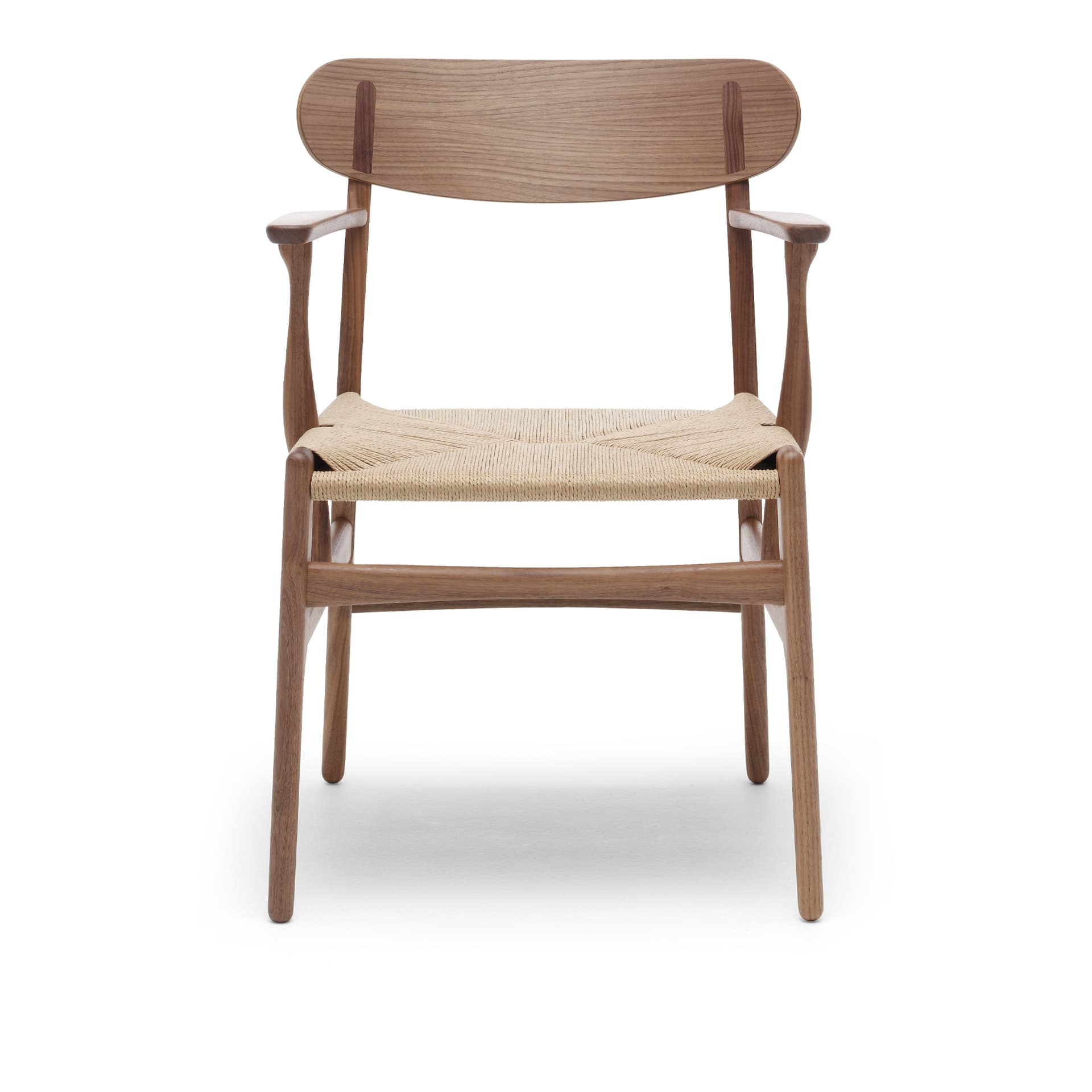 Carl Hansen - CH26, Oljad Valnöt, Naturflätat papperssnöre - Spisestoler - Hans J. Wegner - Tre farget - Tre
