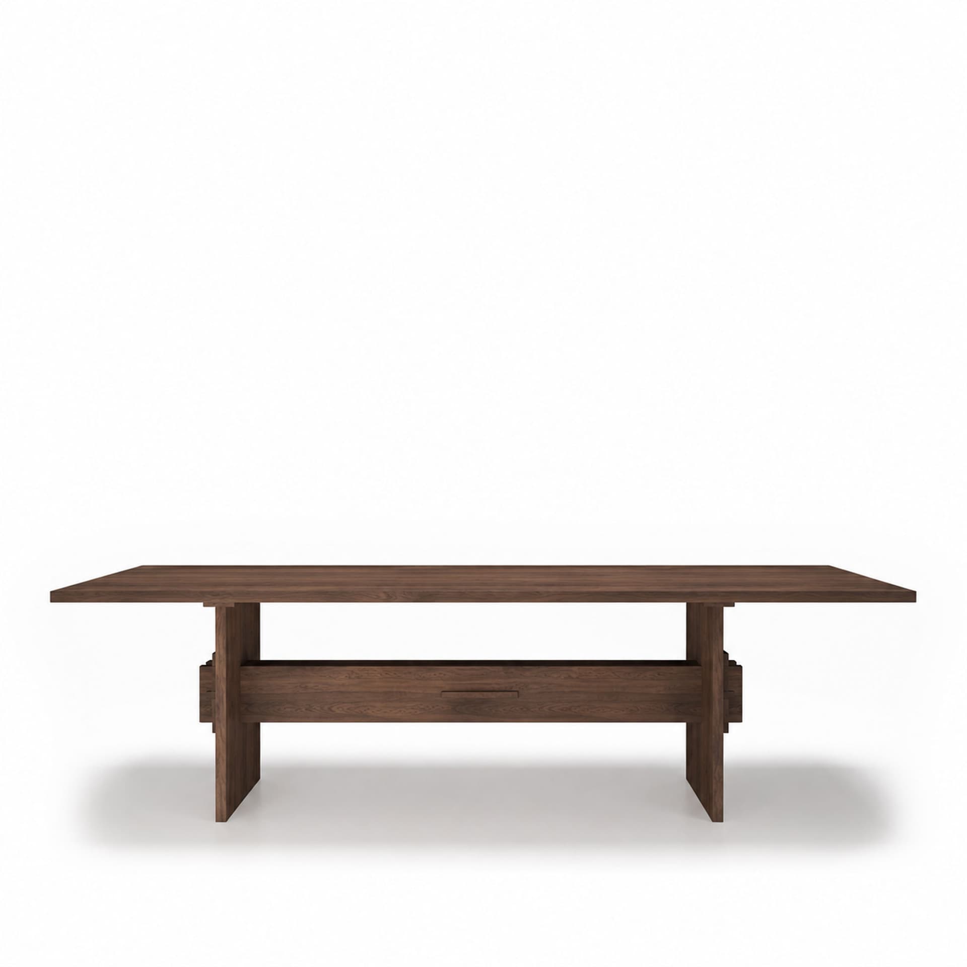 Dk3 - Jeppe Utzon Table #2 L340 x W100 x H72 cm  Max 2 extension leaves Smoked oak - oil - Spisebord - Jeppe Utzon - Brun - Tre