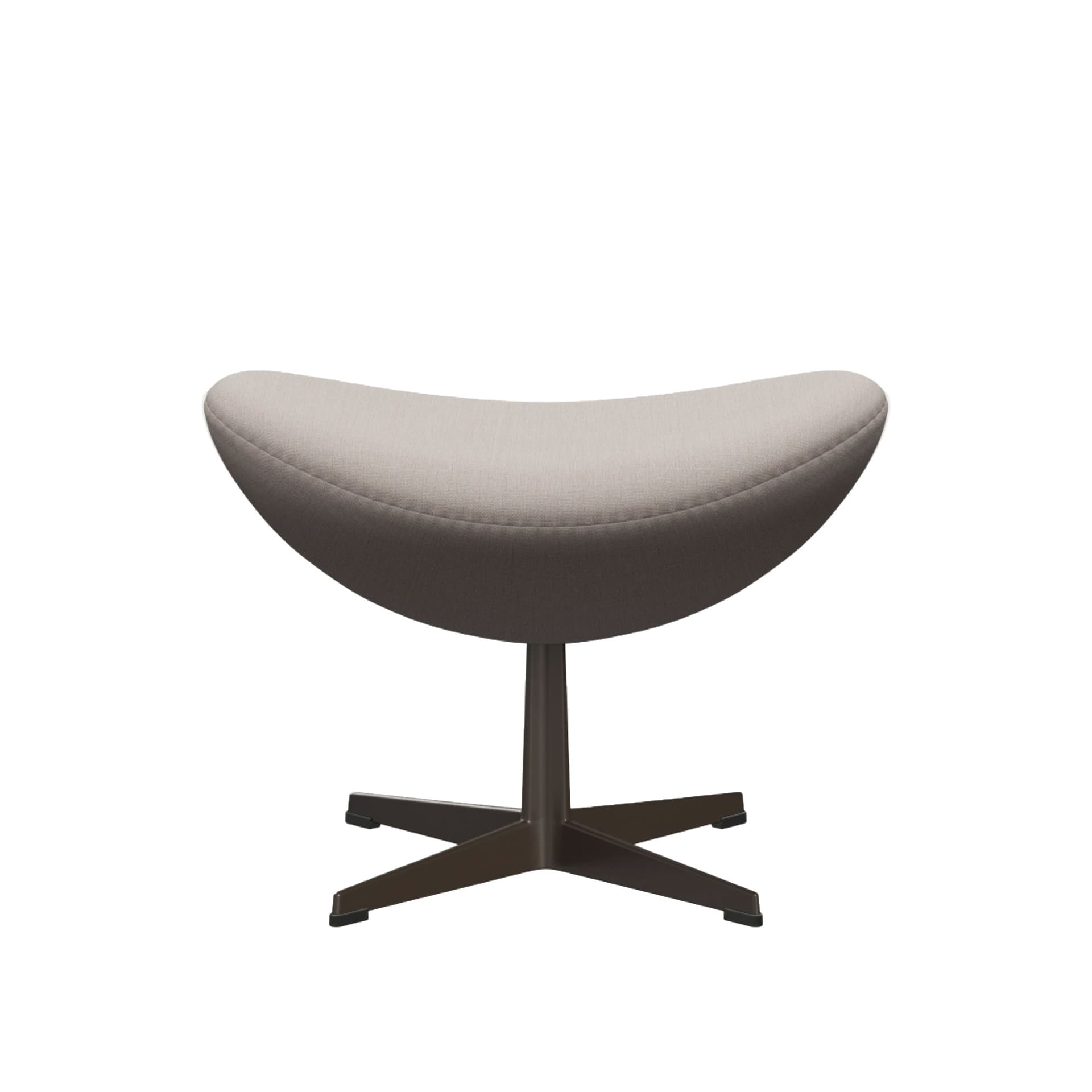 Fritz Hansen - 3127 Ägget Fotpall, Christianshavn 1120 Warm graphite - Skamler & Taburetter - Arne Jacobsen - Grå - Metall/Tekstilmateriale/Syntetisk materiale