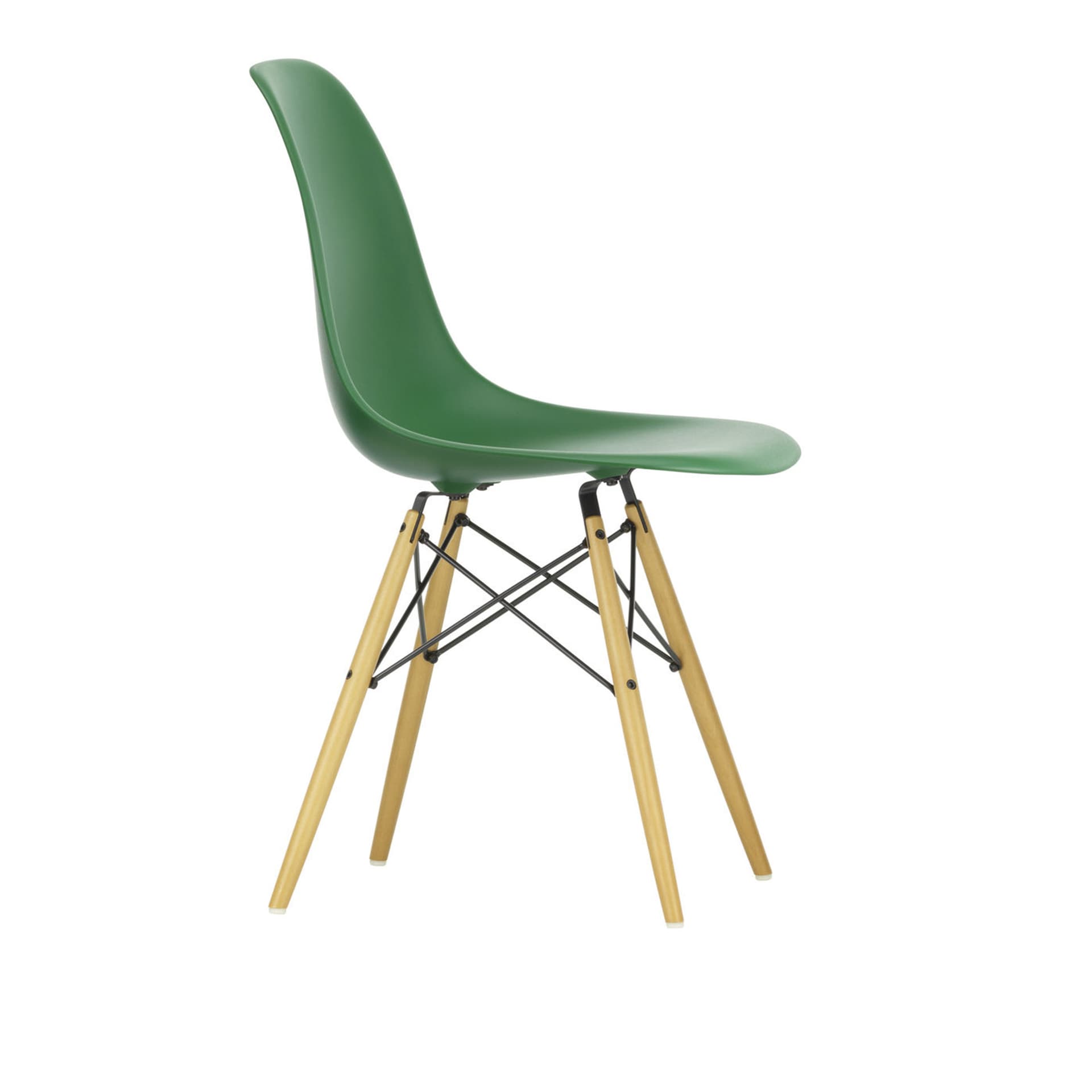 Vitra - Eames RE Plastic Chair DSW 17 Emerald, Golden Maple - Spisestoler - Charles & Ray Eames - Grønn - Metall/Plast