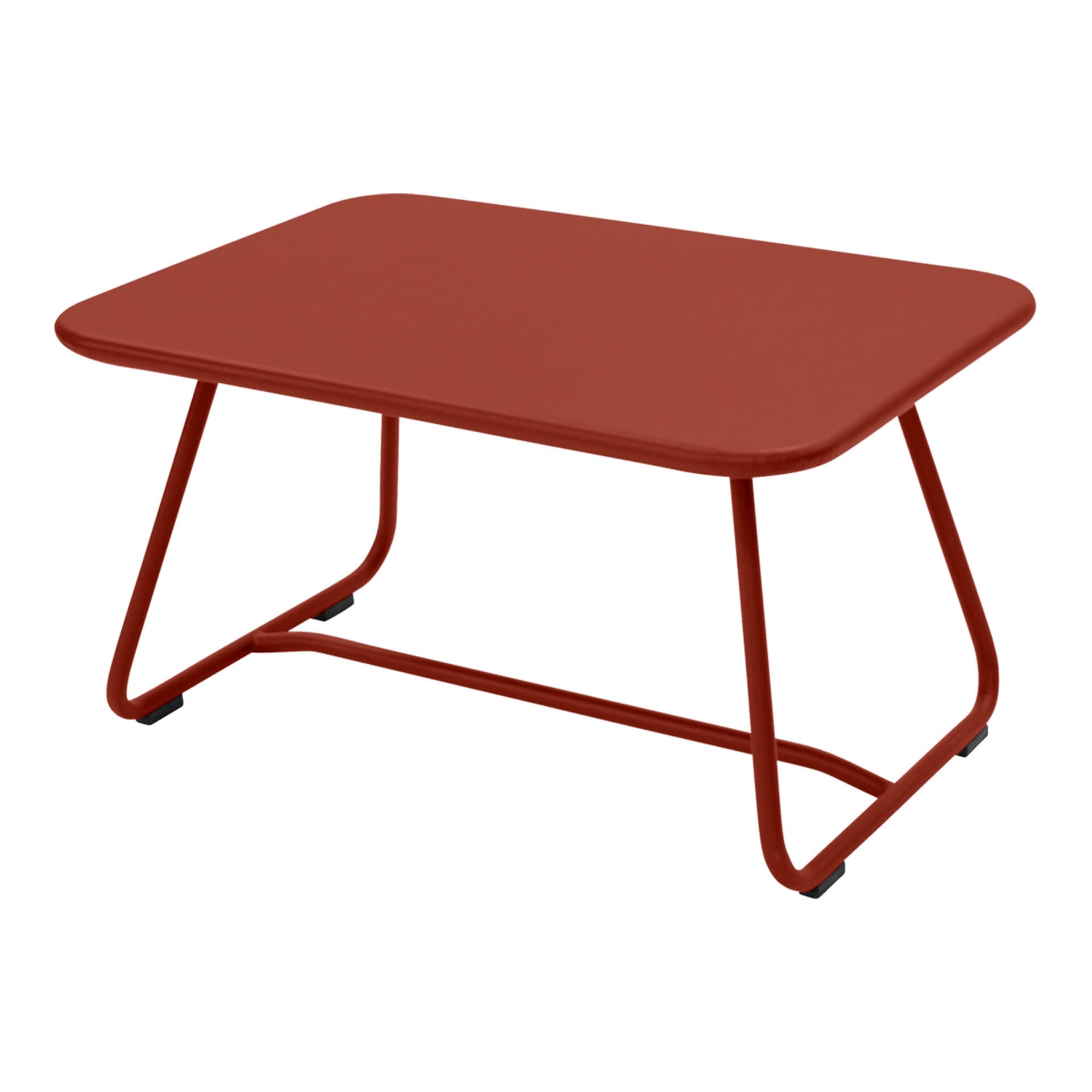 Fermob - Sixties Low Table Red Ochre 20 - Utendørs småbord & sidebord - Frédéric Sofia - Rød - Metall
