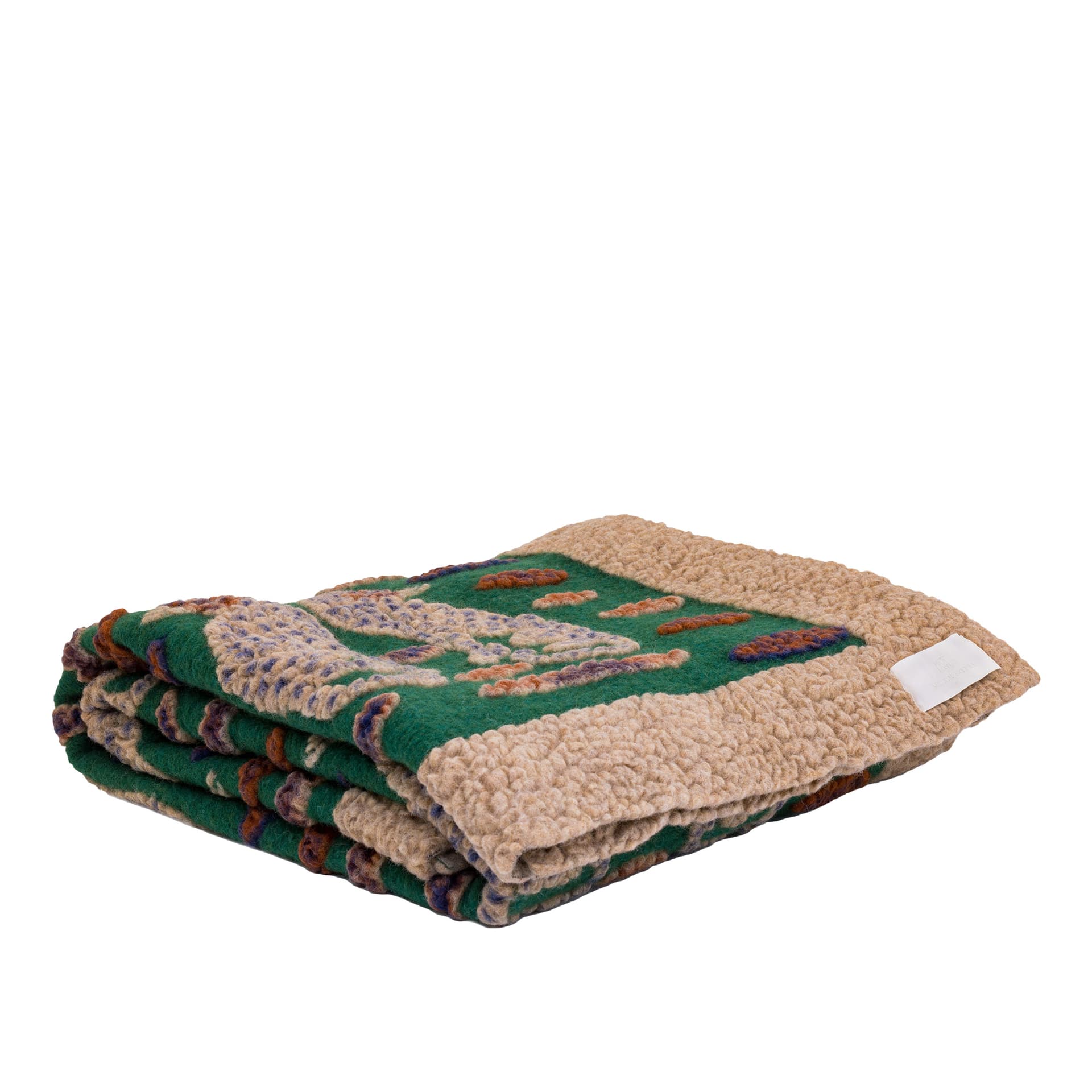 Mille Notti - Leopardo Plaid Green 150x190 - Pledd og tepper