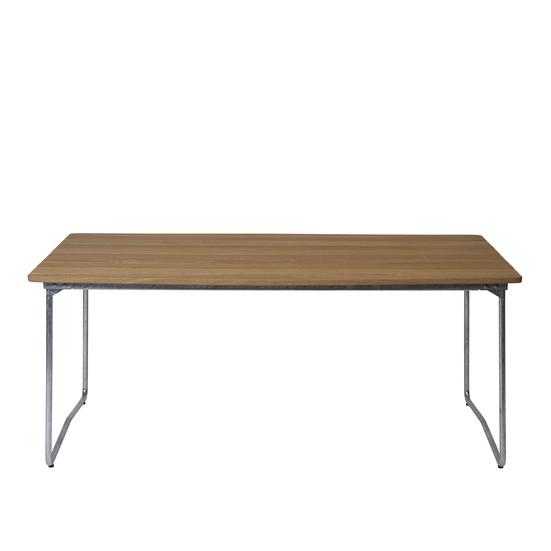 Grythyttan Stålmöbler - Bord B31 170cm varmforsinket stativ oljet eik - Utendørs spisebord - Tre farget - Metall/Tre