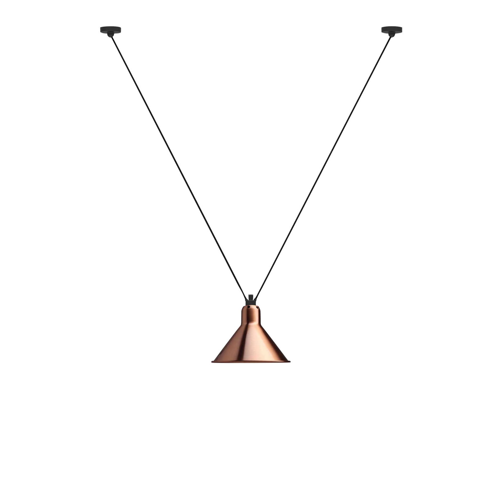 Lampe Gras - 323 L Pendel Konisk Kobber