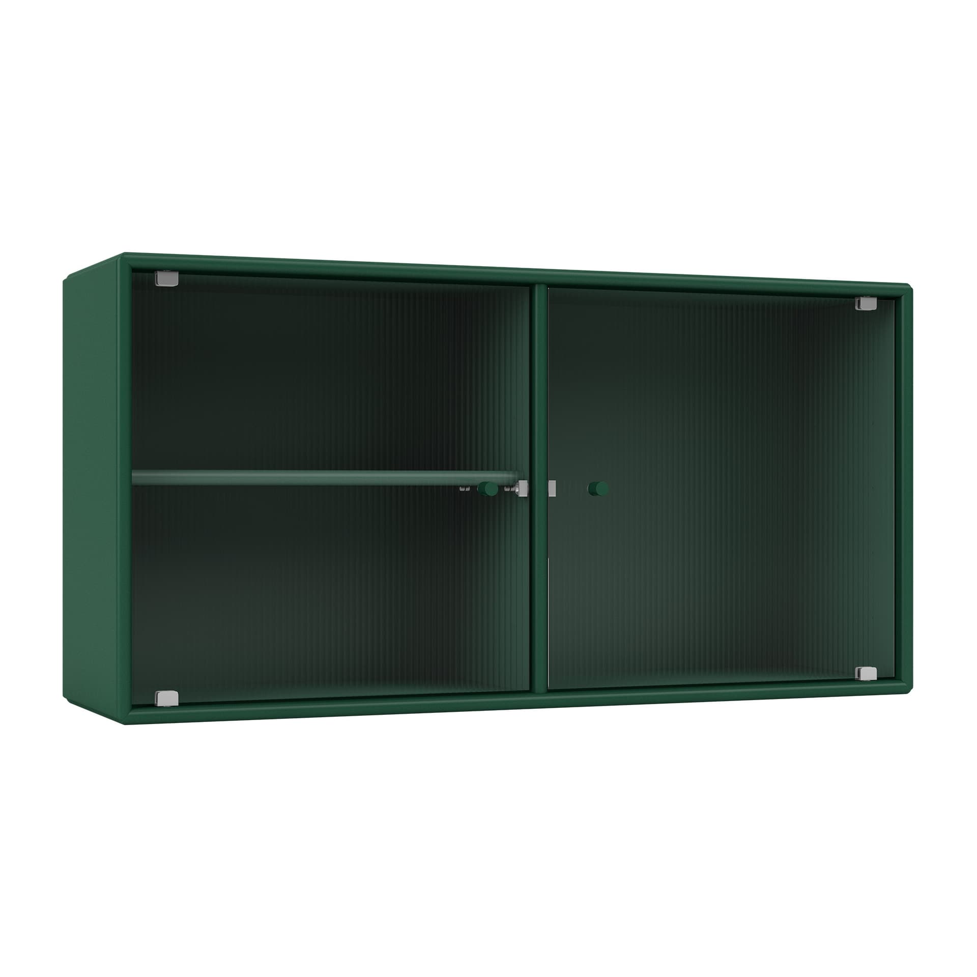 Montana - Ripple I Vitrine Cabinet 136-Pine 04 Suspension Rails - Vitrineskap - Peter J. Lassen - Grønn - Glass/Tre