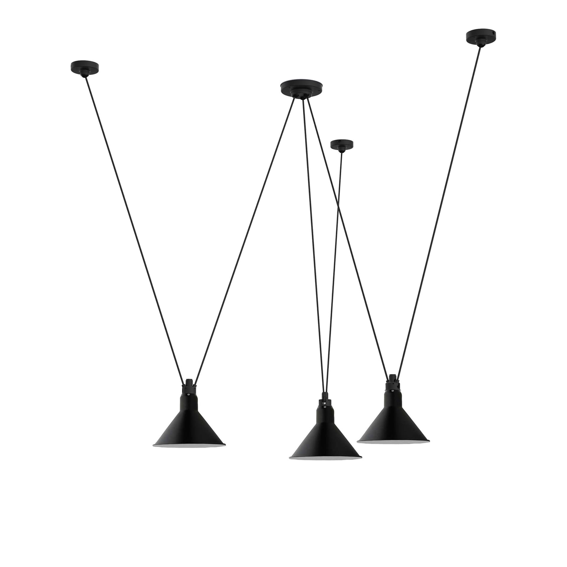 DCWéditions - Les Acrobates De Gras 325 L Conic Black - Pendellamper - Bernard-Albin Gras - Svart