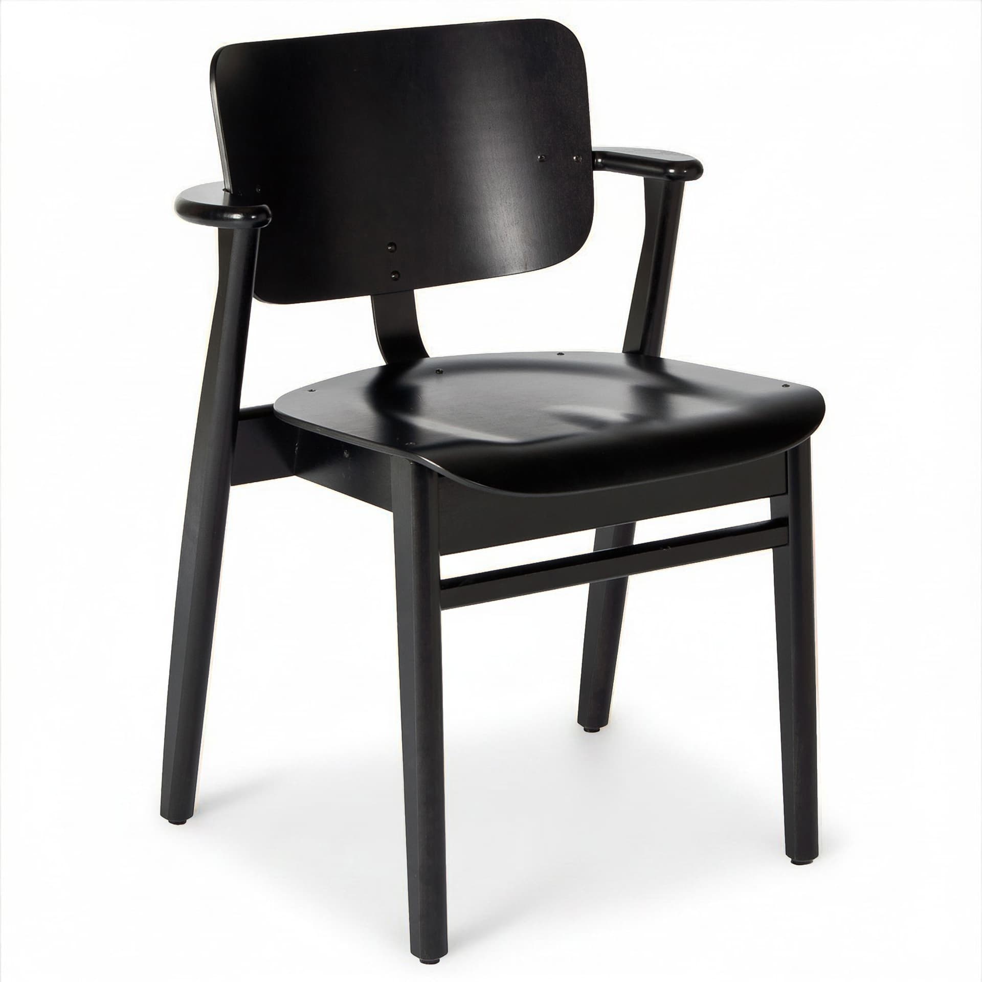Artek - Domus Chair, Svartfärgad björk - Spisestoler - Ilmari Tapiovaara - Svart - Tre