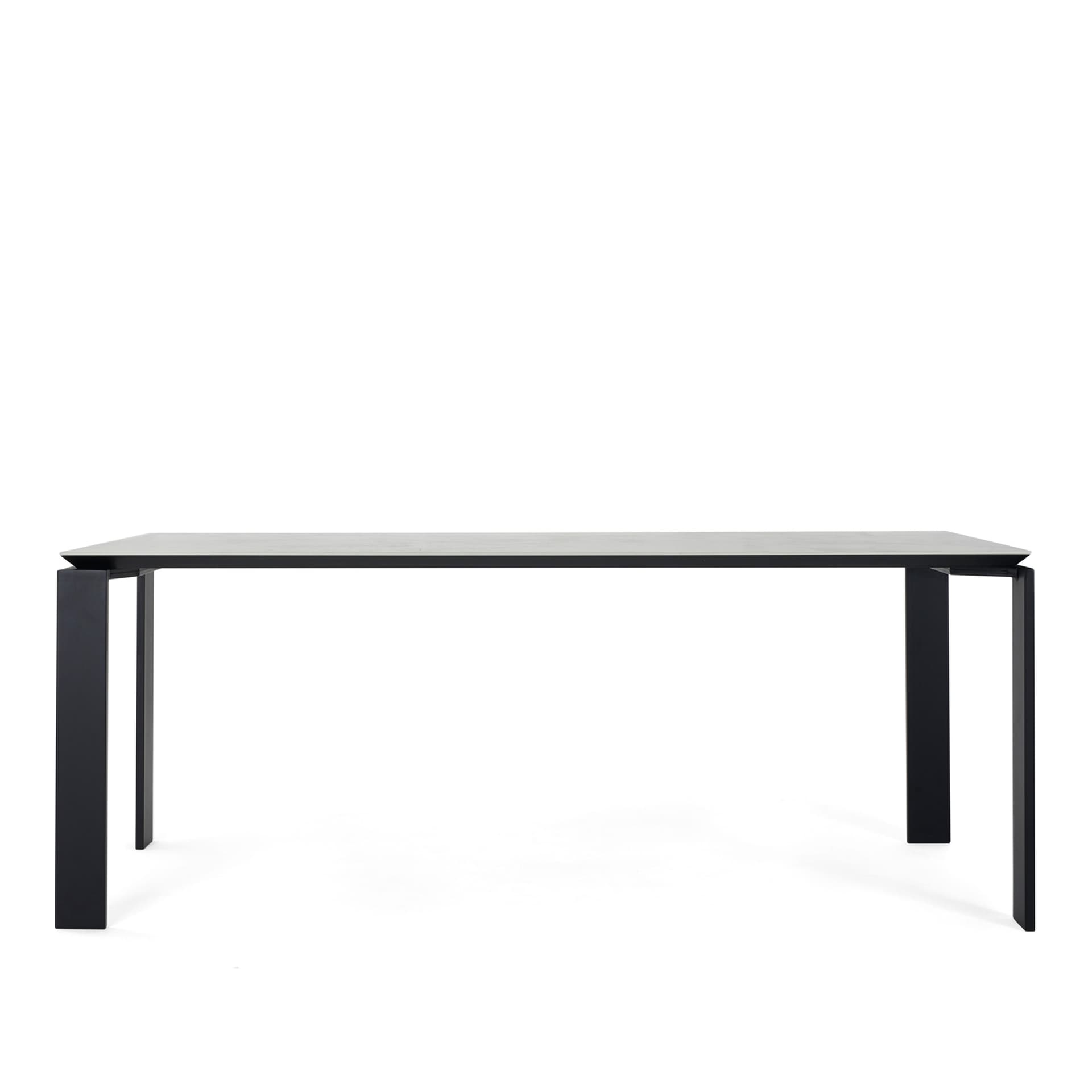 Kartell - Four Table Marble Finish 6523, 190x79, White/Black - Skrivebord - Ferruccio Laviani - Svart,Hvit - Metall/Stein