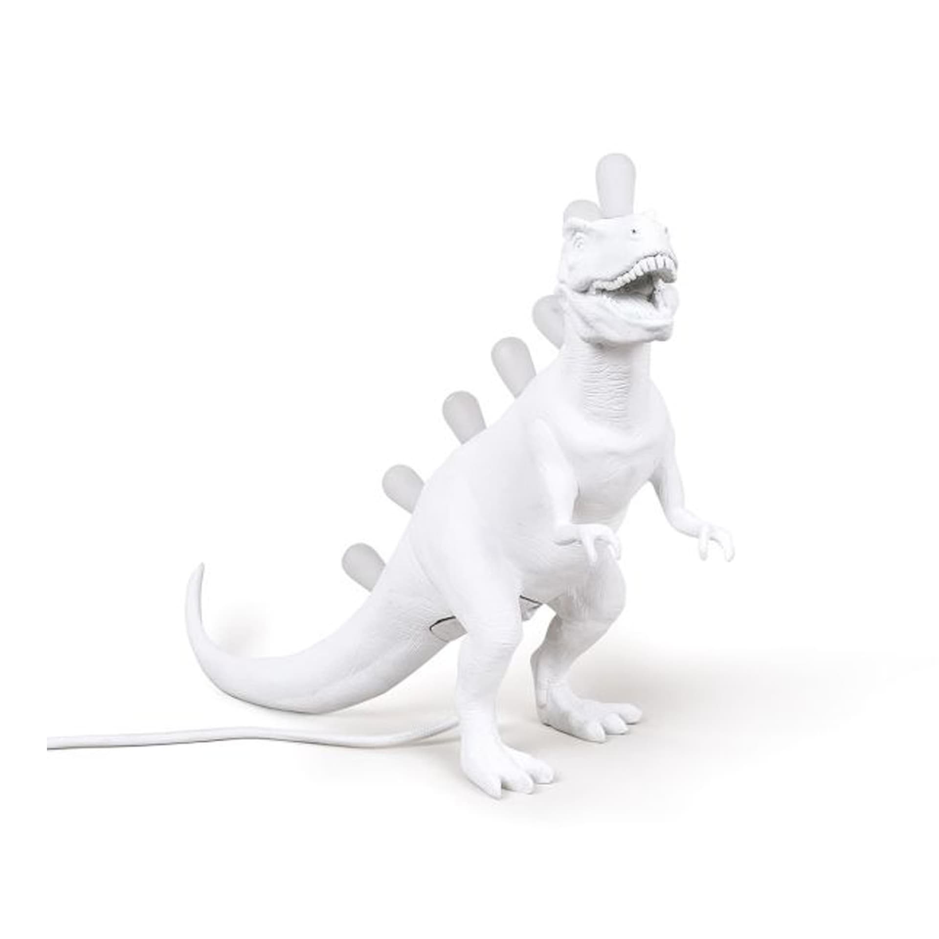 Seletti - Jurassic Lamp USB, T-Rex - Bordlamper - Marcantonio Raimondi Malerba - Hvit - Glass