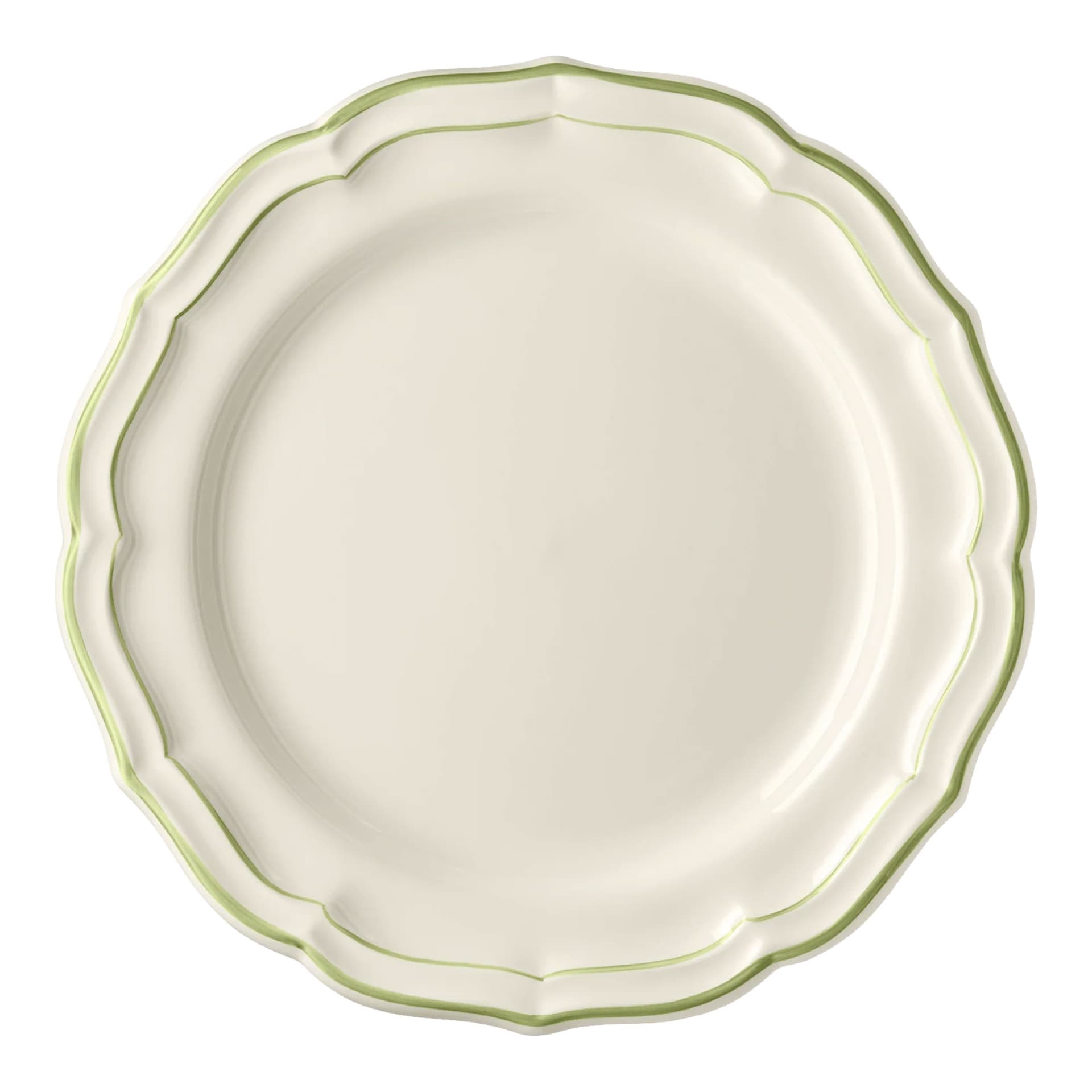 Gien - Filet middagstallrik 4-pack grön - Tallerkener - Grønn - Keramikk