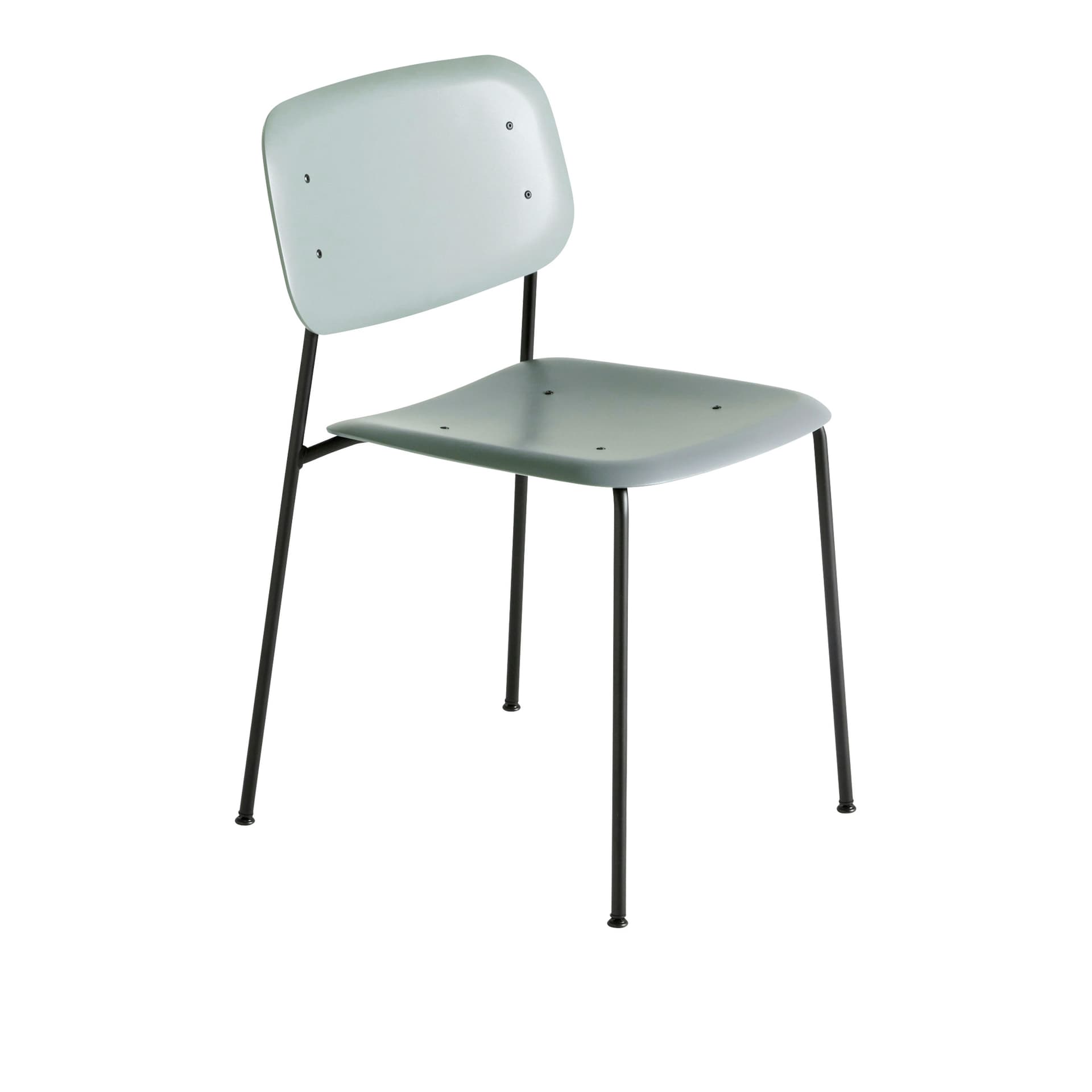 HAY - Soft Edge P10 - Black Base - Dusty Green - Spisestoler - Iskos-Berlin - Grønn - Metall/Plast