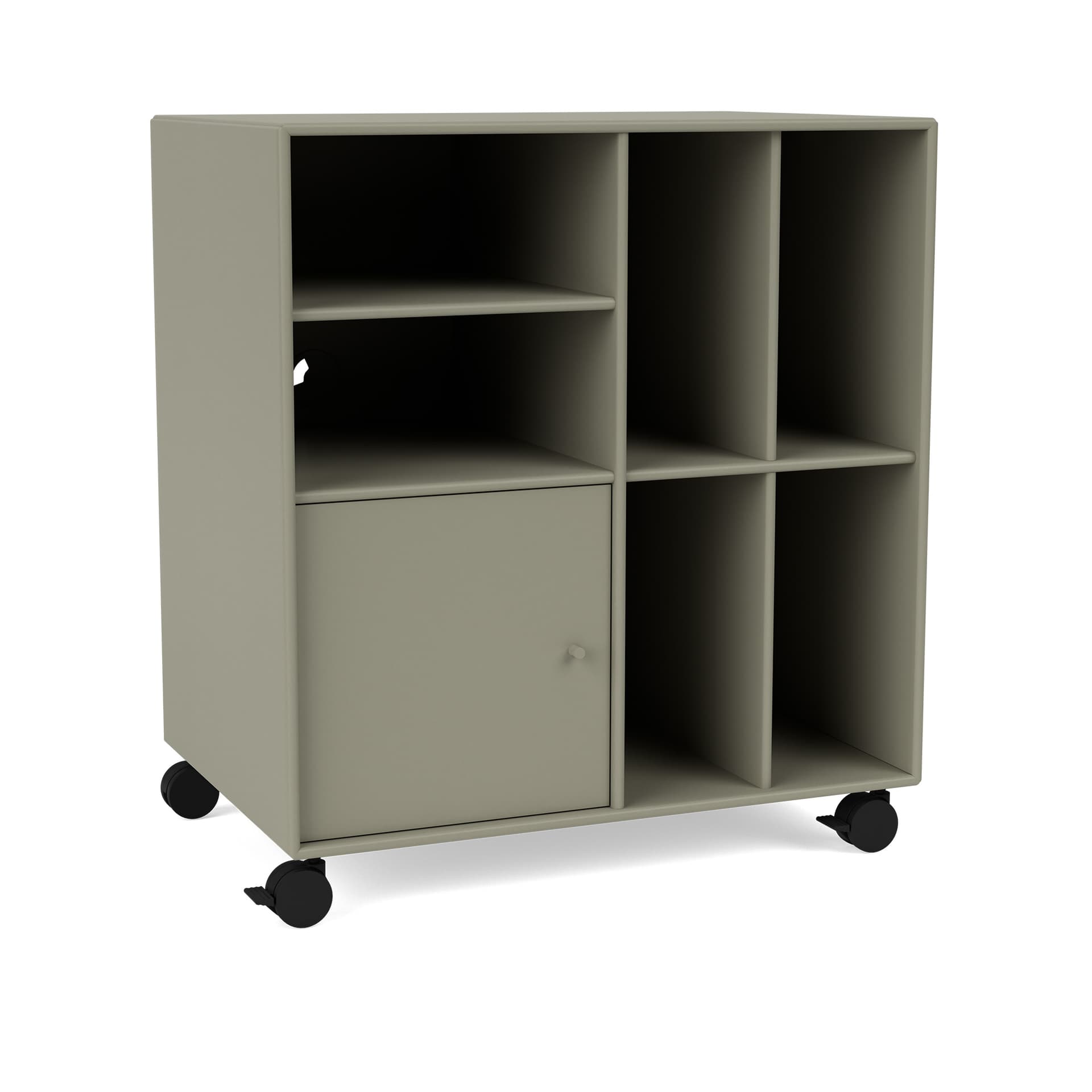 Montana - SPIN II Vinyl Storage, 05-CastorsCR70Black, 144 Fennel - Quickship - Oppbevaringsskap - Peter J. Lassen - Grå
