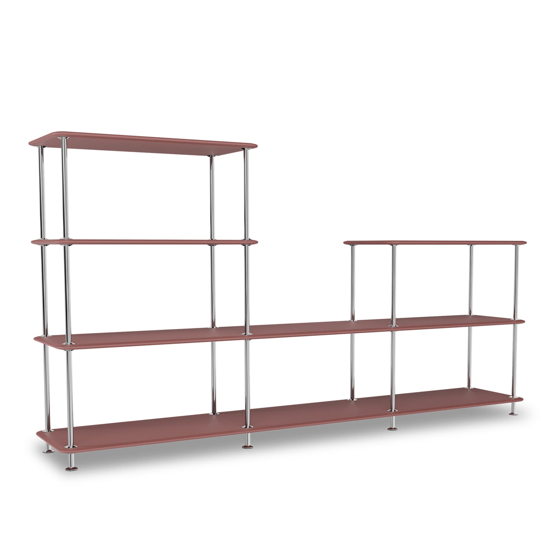 Montana - Montana Free 312000 231-Masalastructure 44C-Chrome - Hyller & Hyllesystem - Jakob Wagner - Rød - Metall/Tre