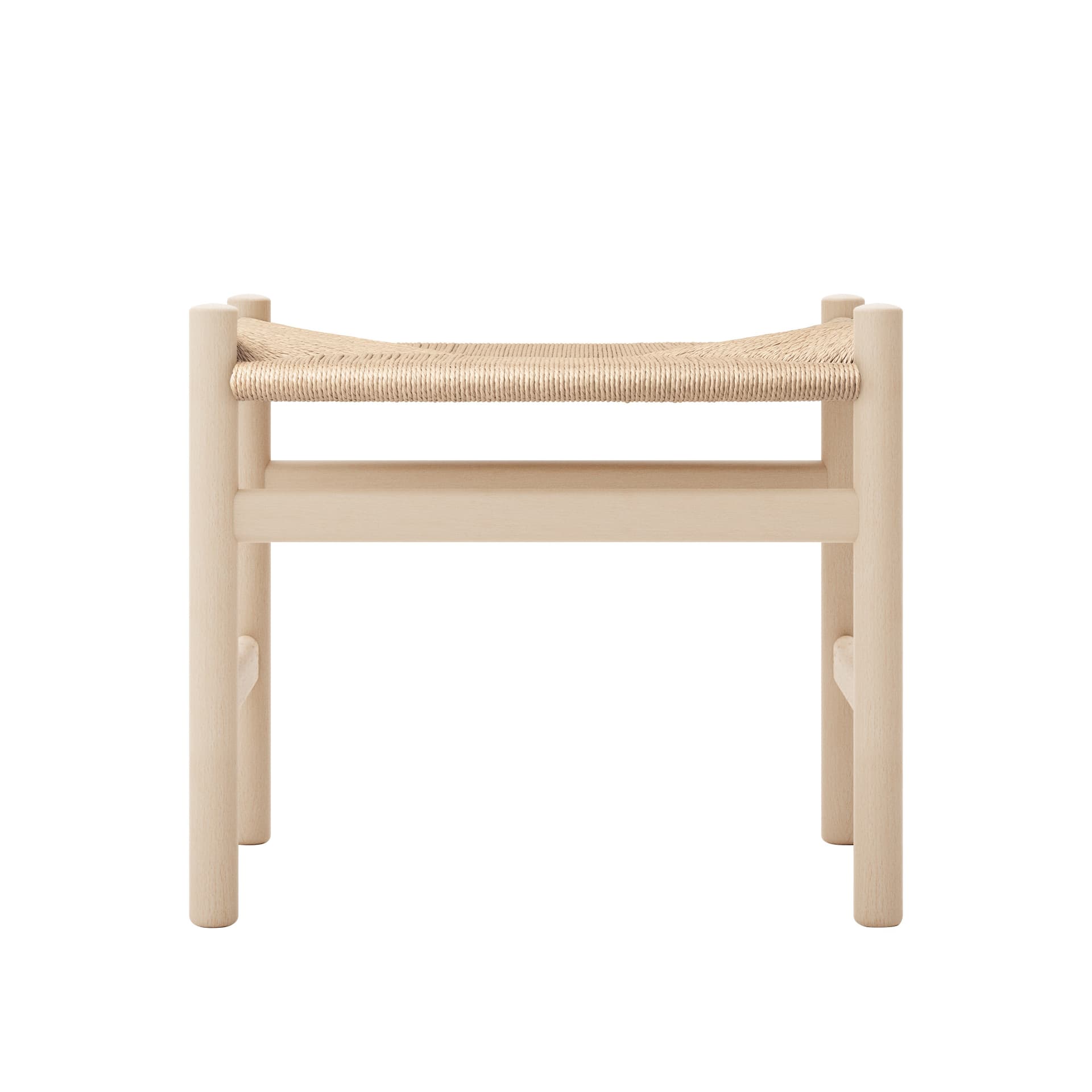 Carl Hansen - CH53, Bok, Tvålad, Naturflätad, 39 cm - Skamler & Taburetter - Hans J. Wegner - Tre farget - Papir/Tre