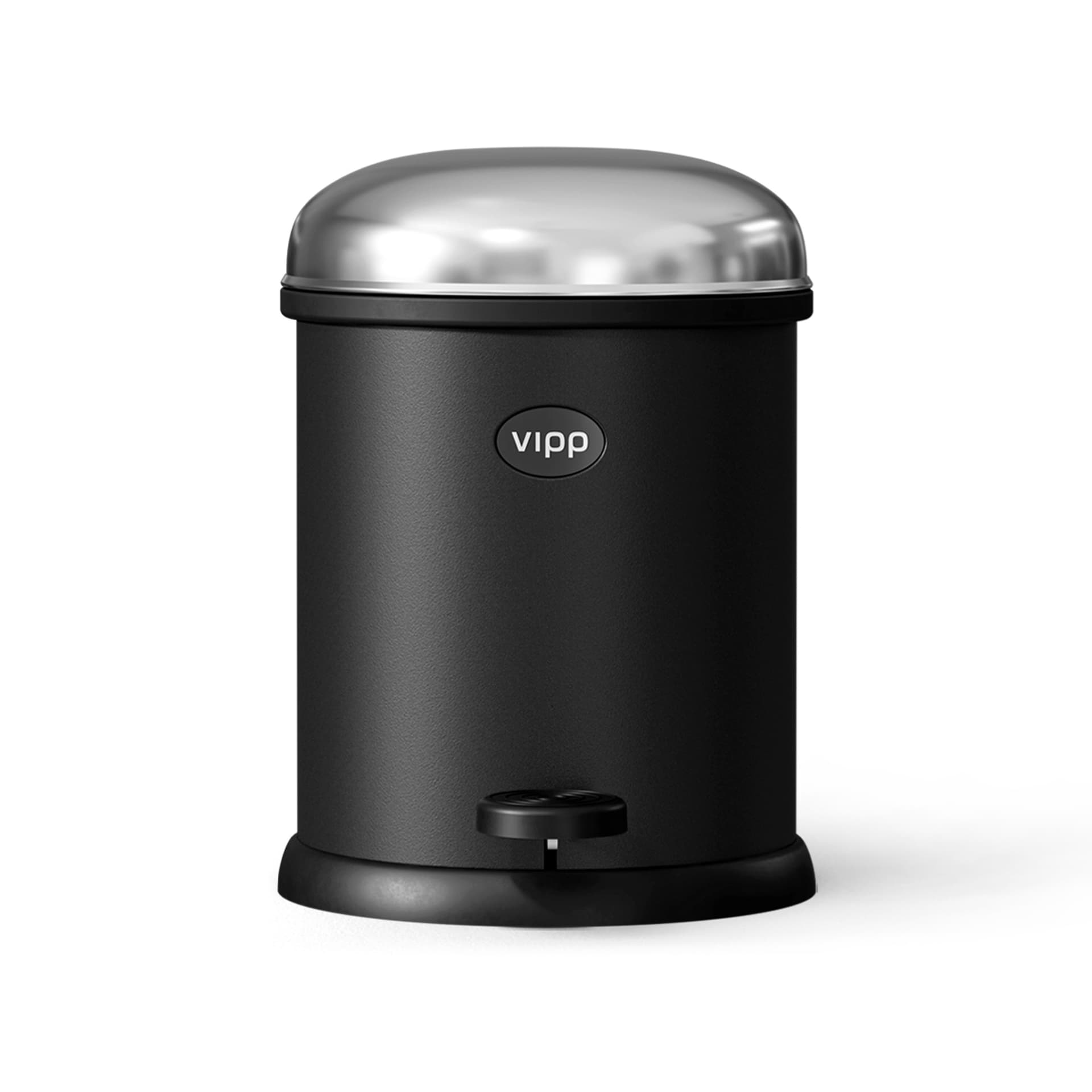 Vipp - 12 tråkkbøtte, svart, 3 l, stål –