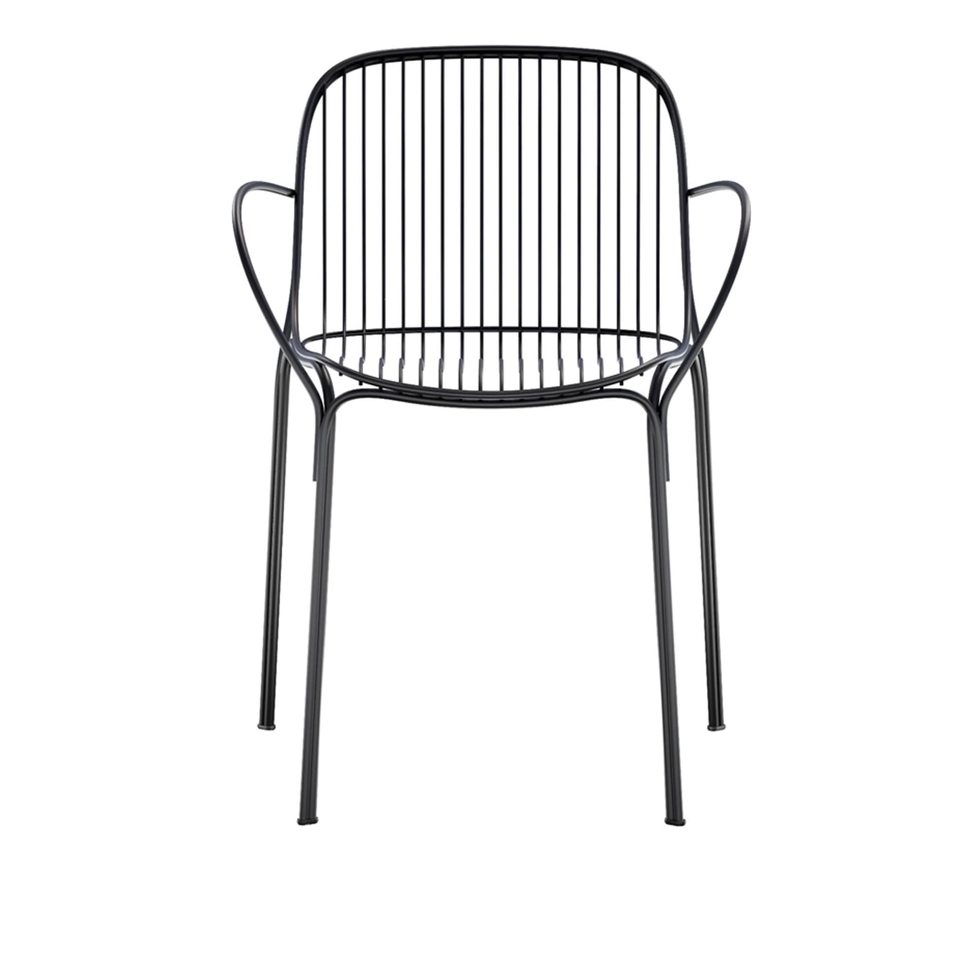 Kartell - Hiray Small Armchair Black - Utendørs spisebordstoler - Ludovica + Roberto Palomba - Svart - Metall