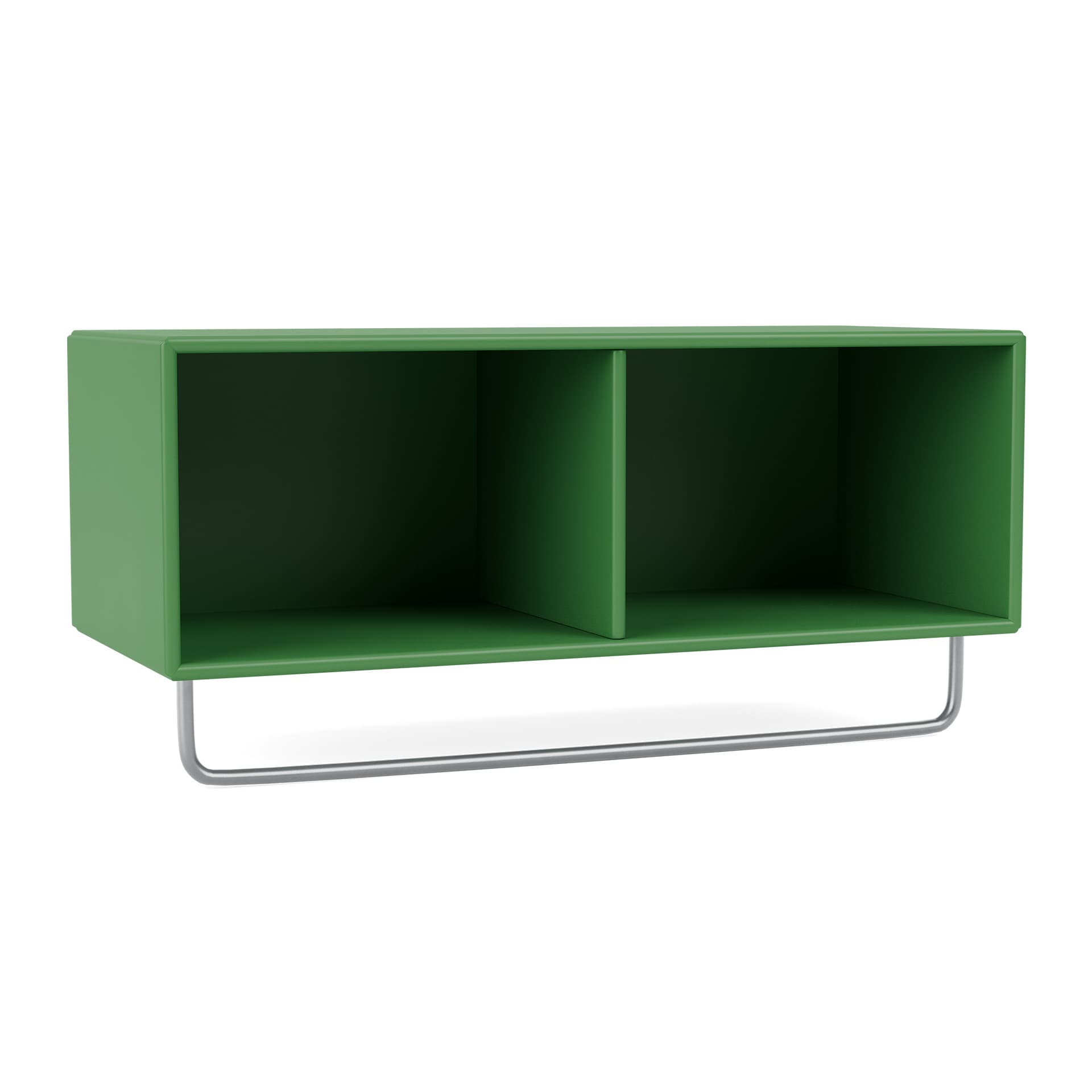 Montana - Coat Shelf With Clothes Rack 152-Parsley 04 Suspension Rails - Knekkstativer & Skooppbevaring - Peter J. Lassen - Grønn - Tre