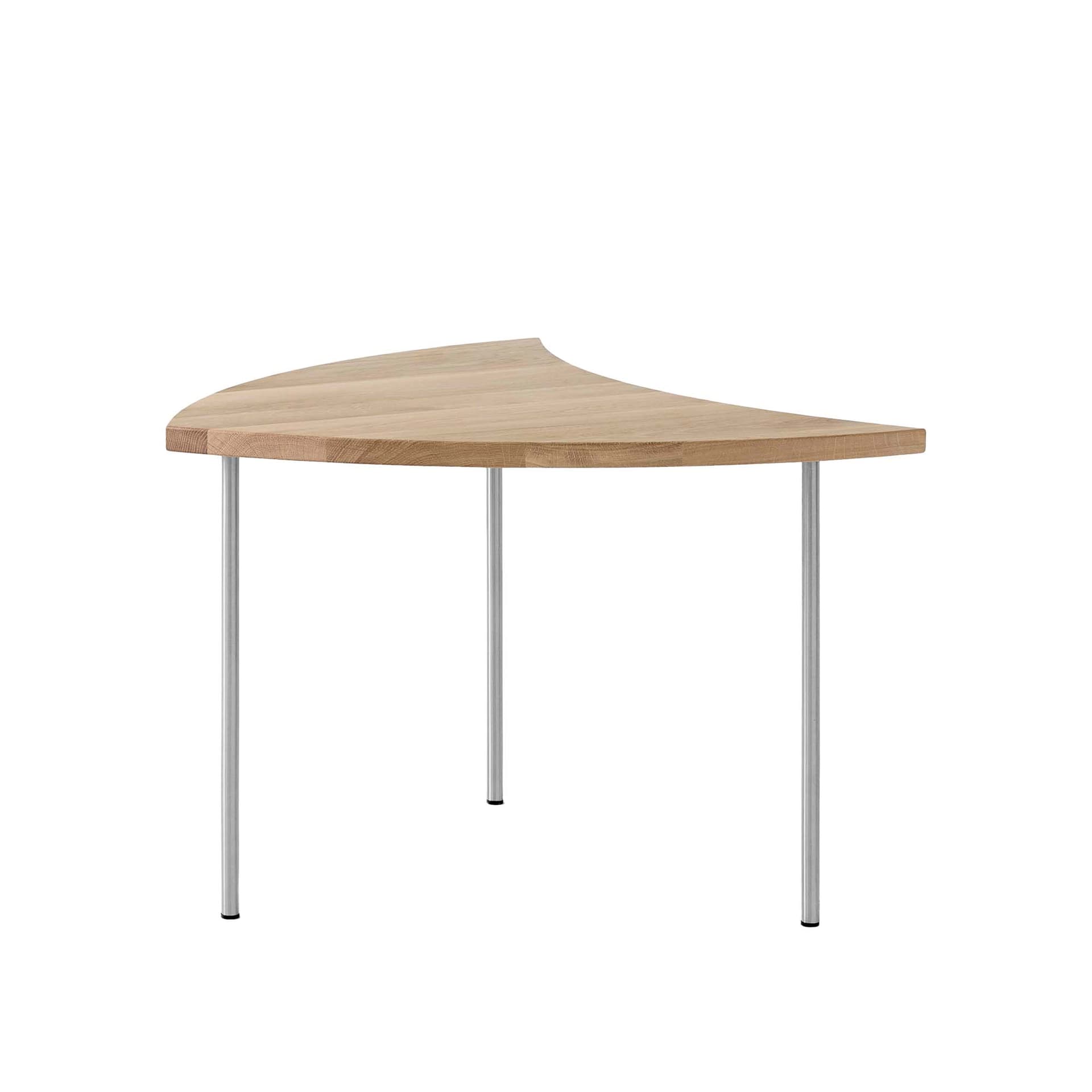 &Tradition - Pinwheel HM7, Oiled Oak/Stainless Steel Legs - Sofabord - Hvidt & Mølgaard - Tre farget - Metall/Tre