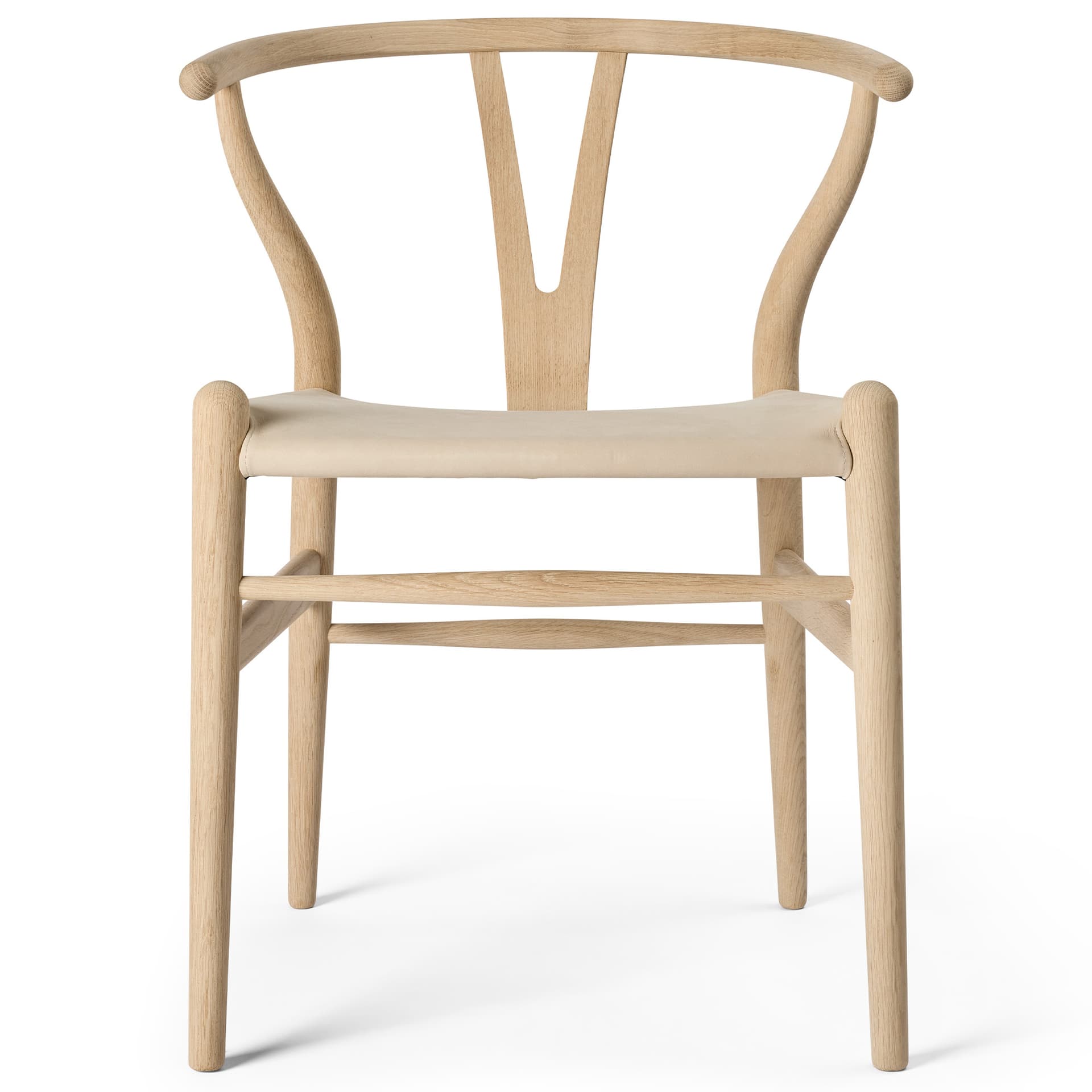 Carl Hansen - CH24P Wishbone Chair, Oak Soap, Terra 20364, Beige - Spisestoler - Hans J. Wegner