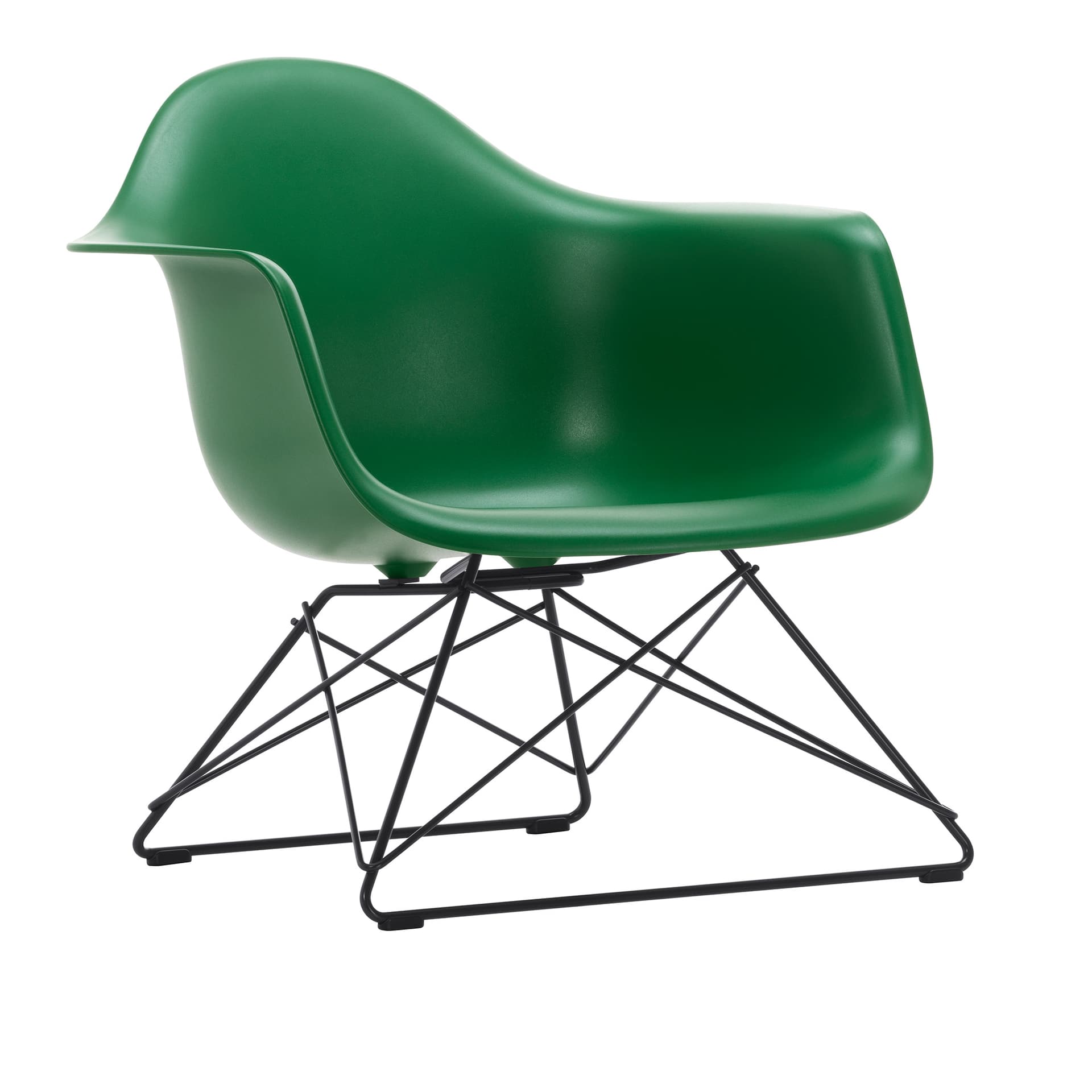 Vitra - Eames RE Plastic Armchair LAR 17 Emerald, Basic Dark Base - Lenestoler - Charles & Ray Eames - Grønn - Metall/Plast