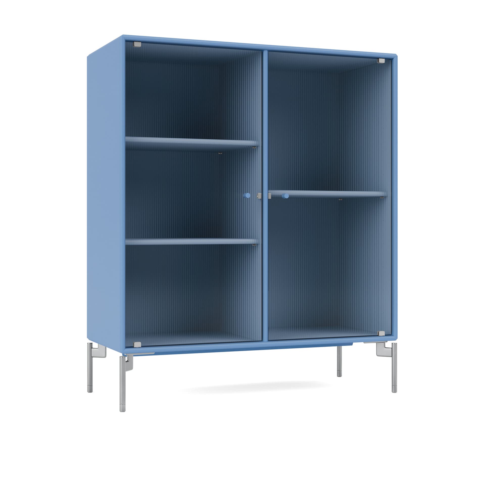 Montana - Ripple Ii – Vitrine Cabinet 154-Azure Matt Chrome - Vitrineskap - Peter J. Lassen - Blå - Tre