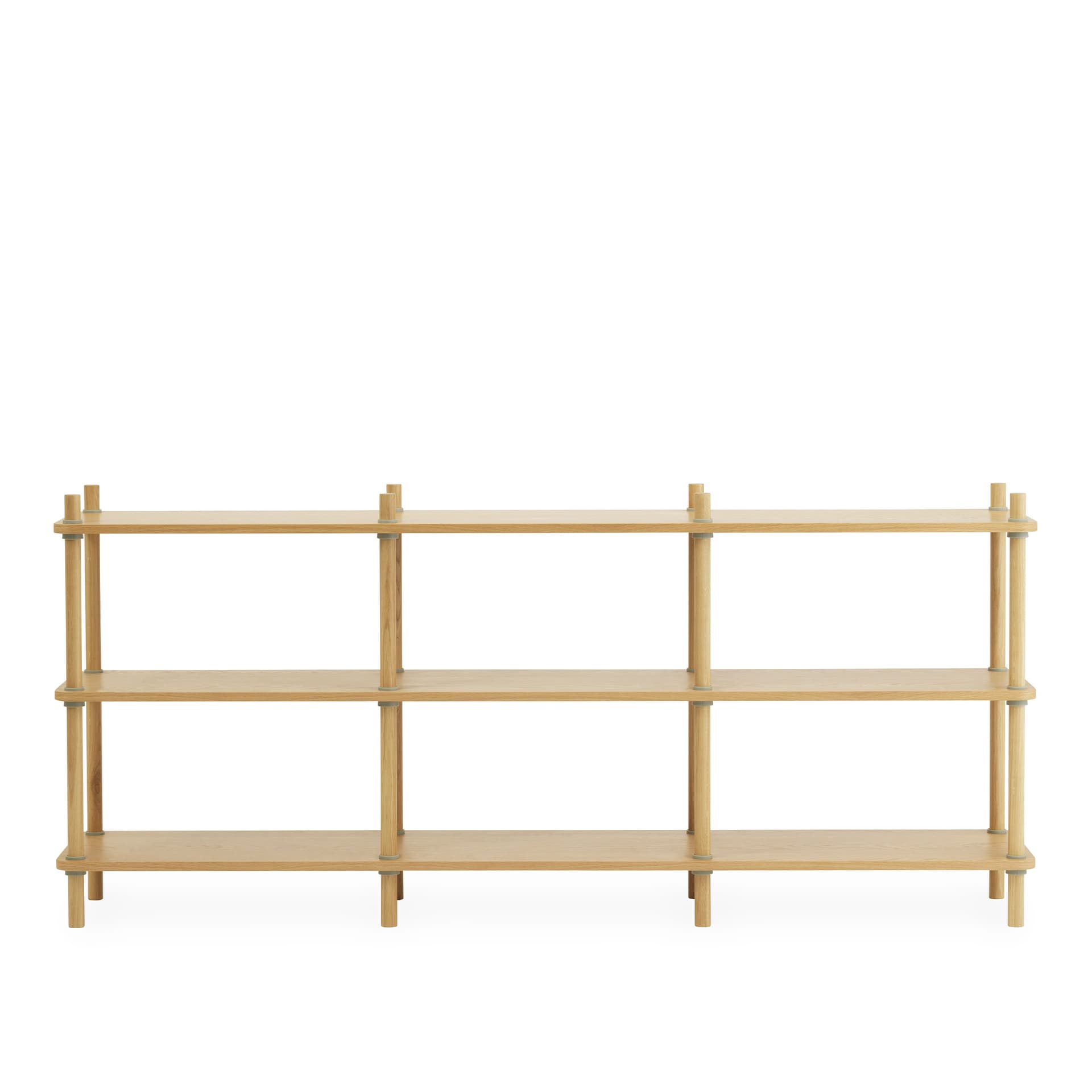Normann Copenhagen - Jam Bookcase 8 poles Oak/Grey - Rudolph Schelling Webermann - Grå - Tre/Plast