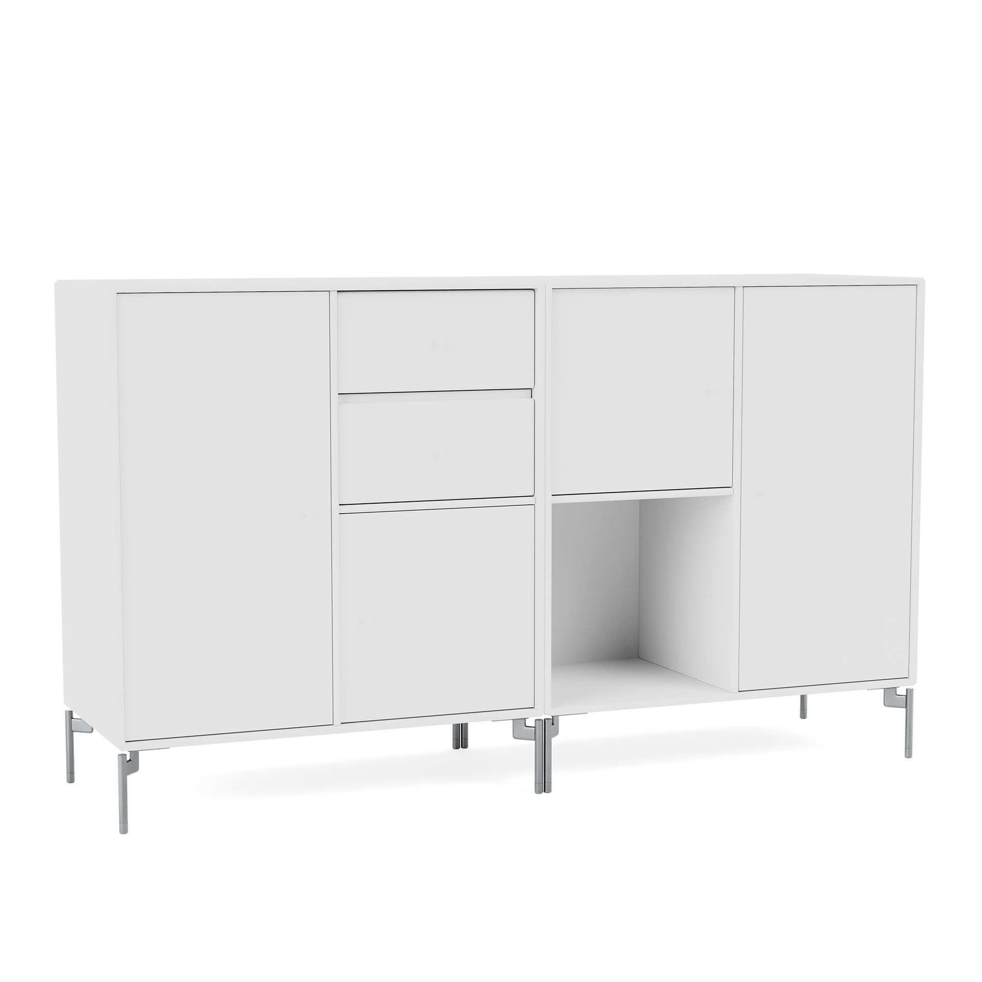 Montana - Couple Sideboard - New White / Matt Chrome Legs - Sideboards - Peter J. Lassen - Hvit