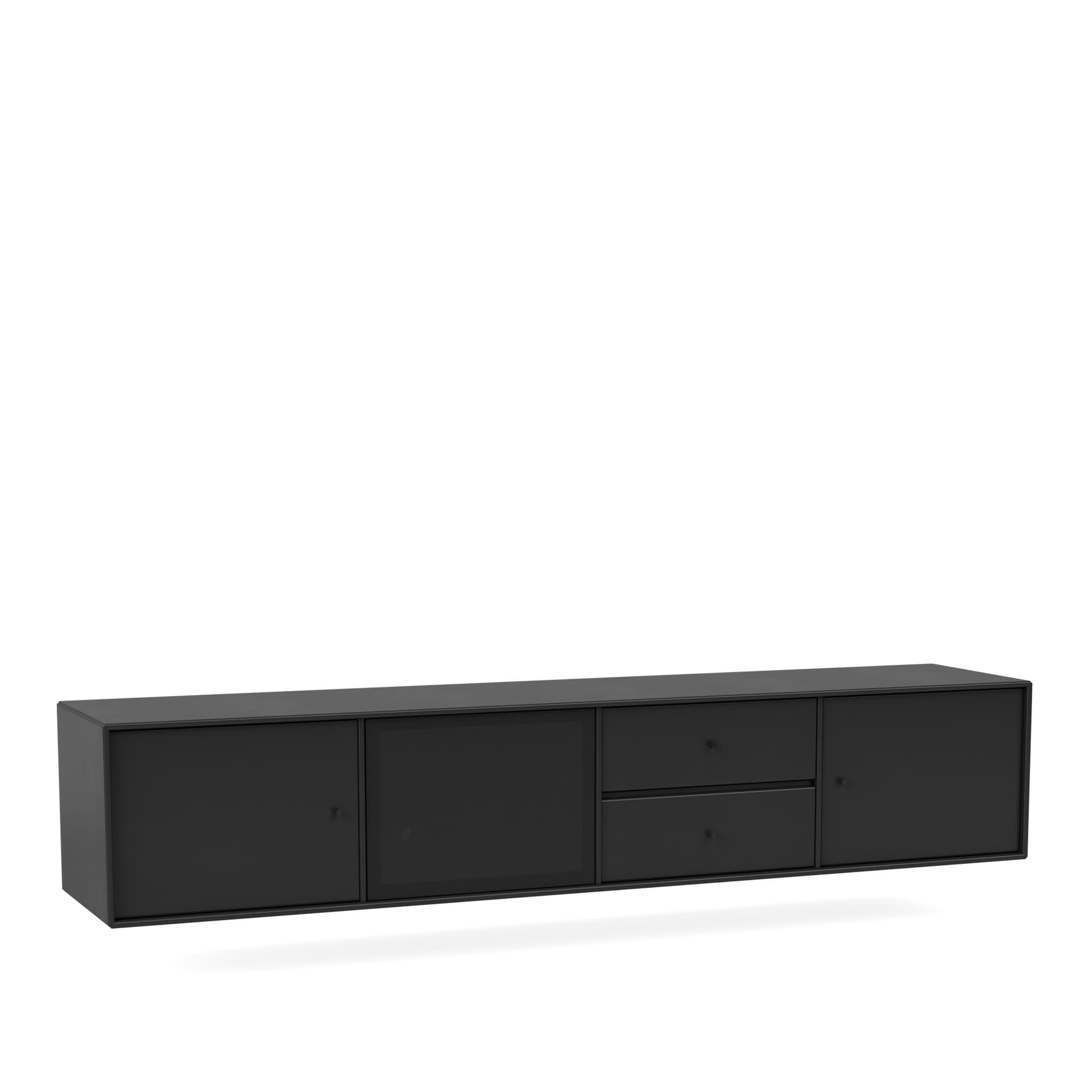 Montana - OCTAVE VIII TV Bench, 04-Suspensionrails, 05 Black - TV-benker - Peter J. Lassen - Grå