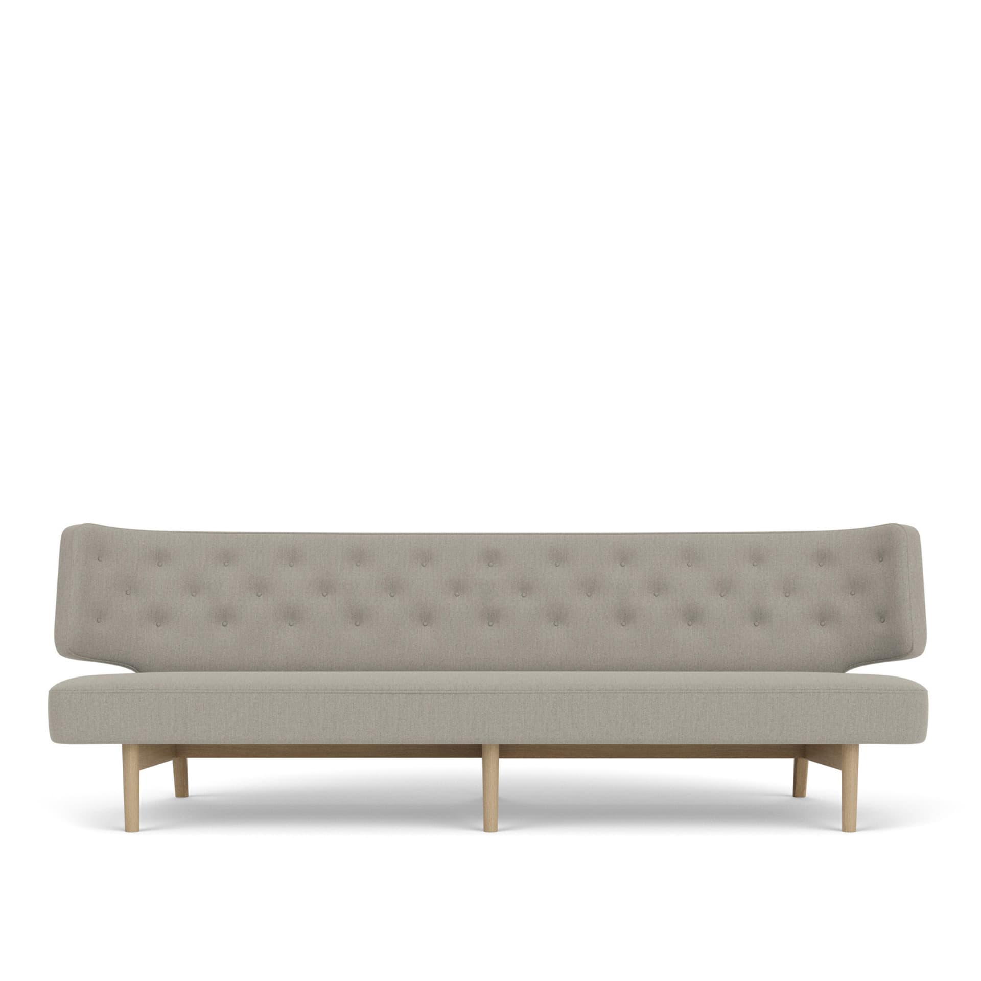Audo Copenhagen - Radiohus Sofa P3 Natural Oak / Re-wool 0218 - Sofaer - Vilhelm Lauritzen - Beige