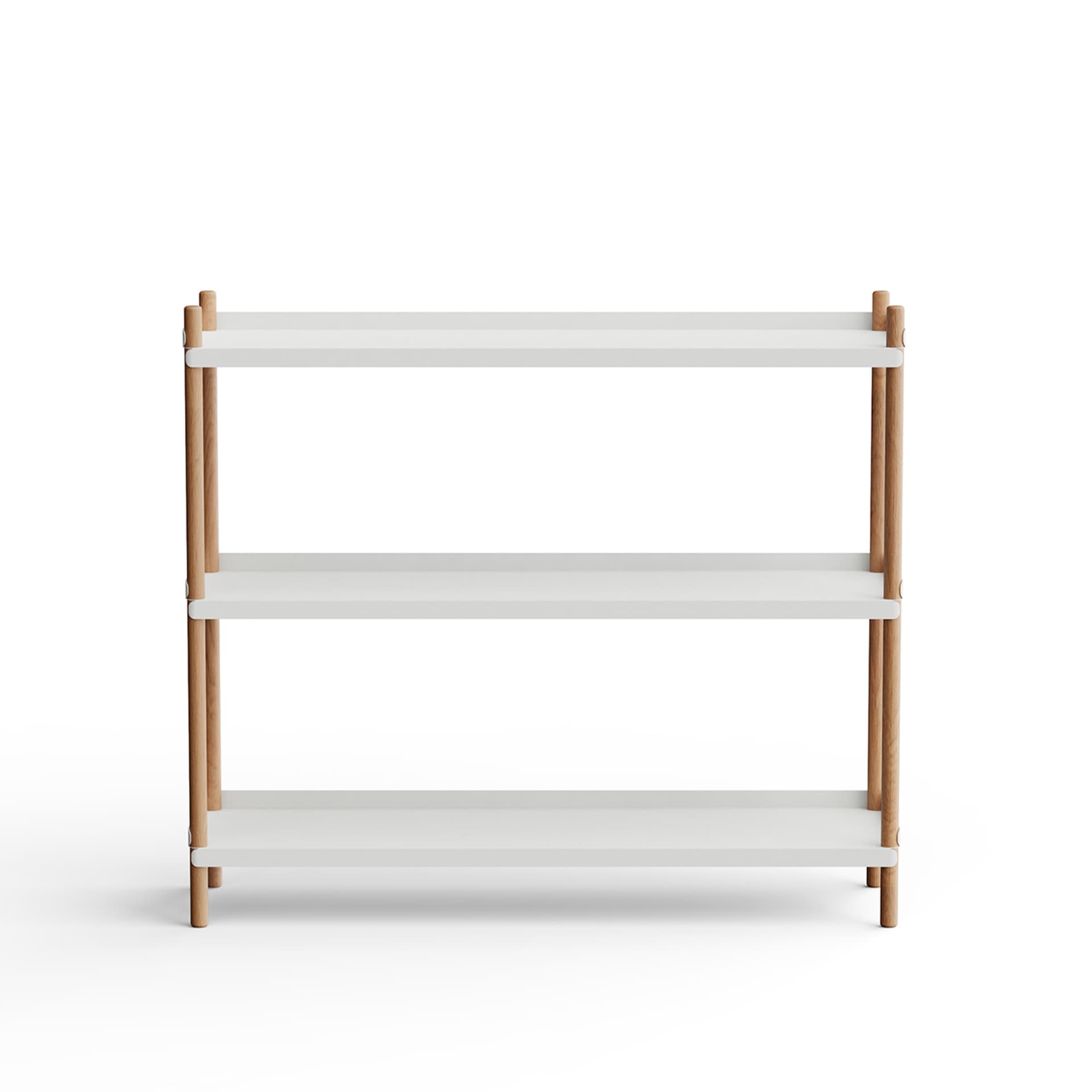 NINE - BOLT Shelving 1000 - 3 shelves Oak Natural Grey - Hyller & Hyllesystemer - Lennart Ebert - Grå - Metall/Tre