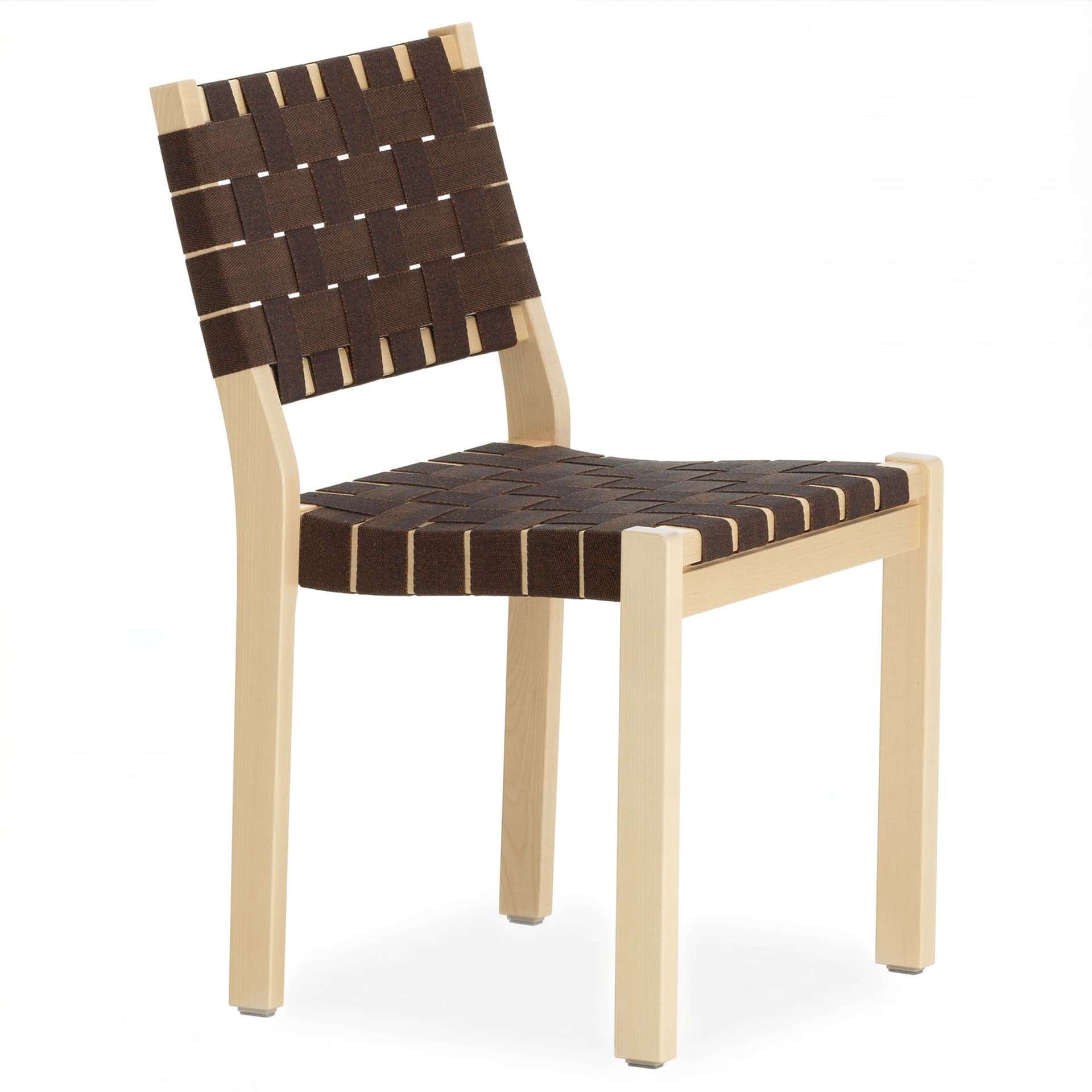 Artek - Chair 611 Björk/Black Brown - Spisestoler - Alvar Aalto - Brun - Naturlig materiale/Tre