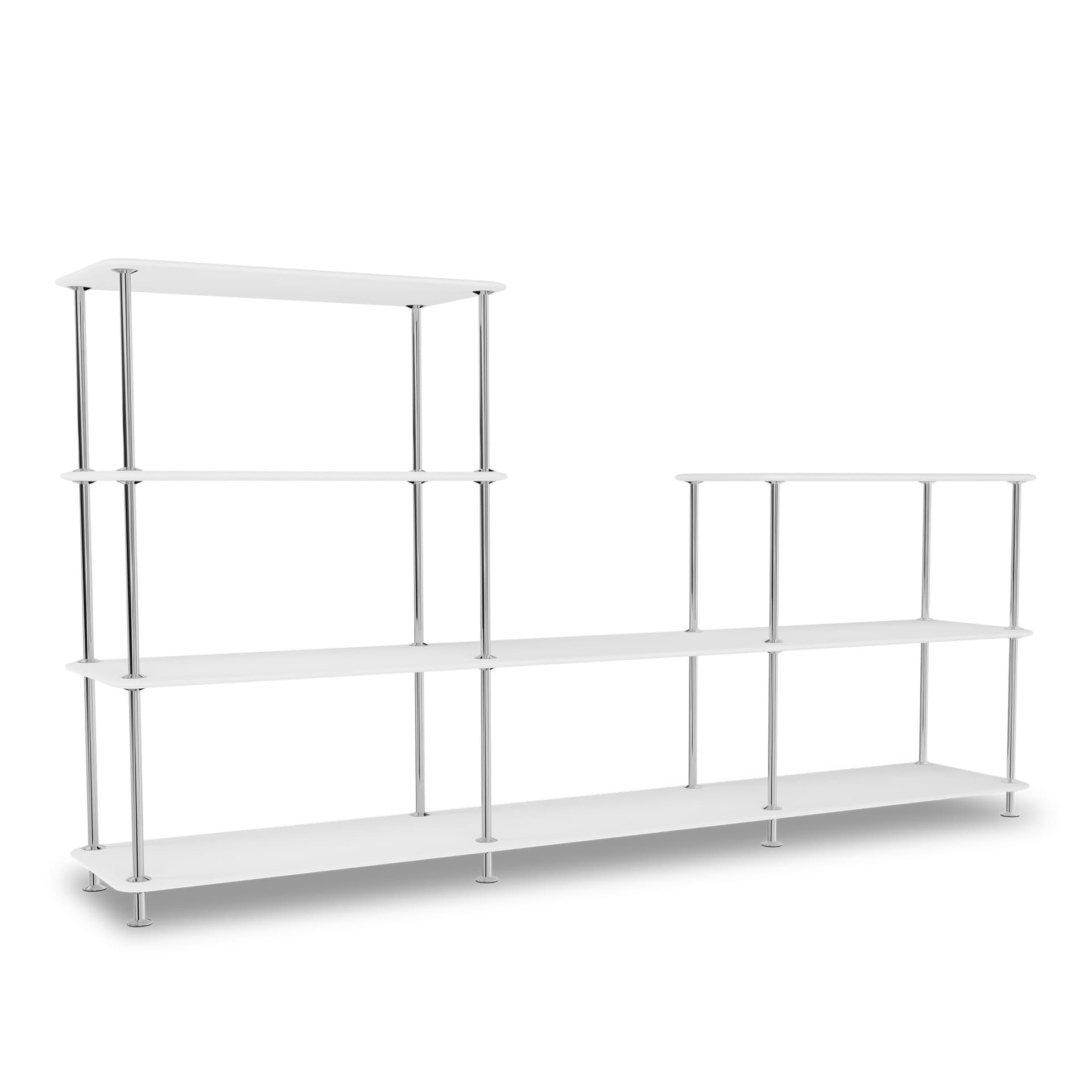 Montana - Montana Free 312000 214-Newwhitestructure 44C-Chrome - Hyller & Hyllesystem - Jakob Wagner - Hvit - Metall/Tre