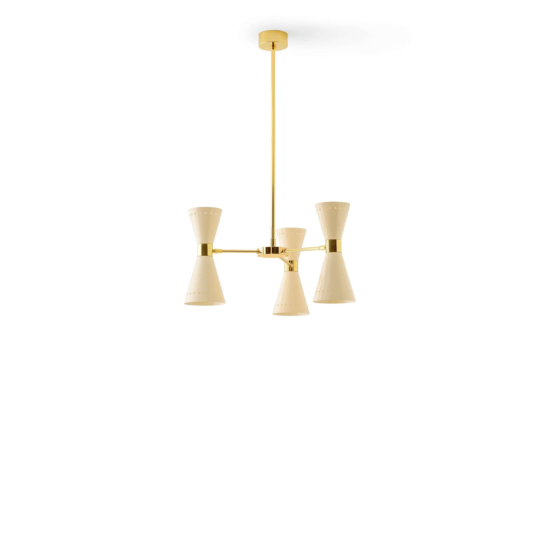 Stilnovo - Megafono pendellampe, elfenbeinfarvet 54 cm, 6-fløyet –