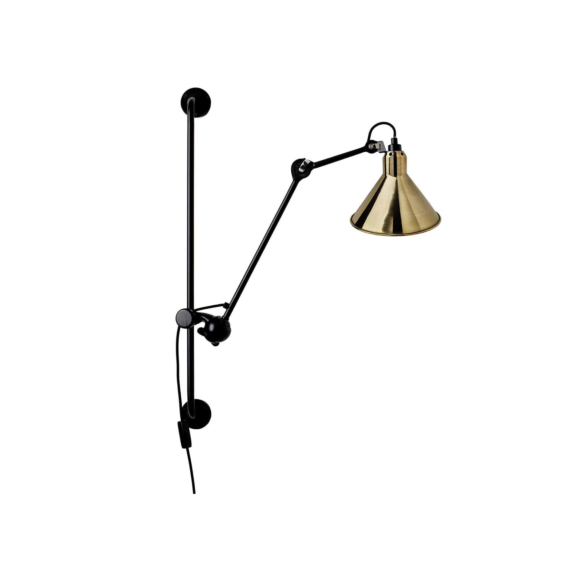 DCWéditions - Lampe Gras No210 - Conic, Mässing - Vegglamper - Bernard-Albin Gras - Gull - Metall
