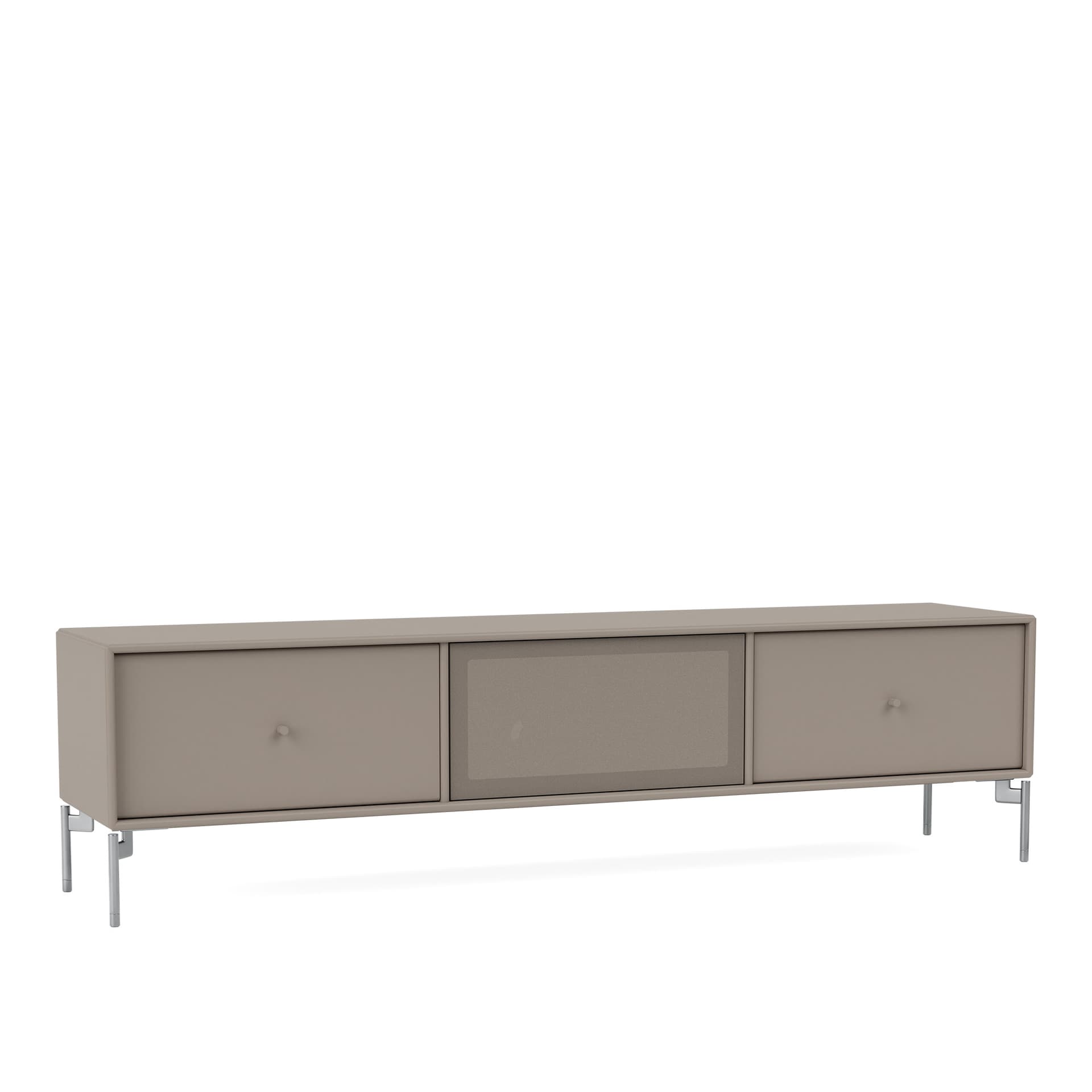 Montana - Octave V TV Bench 141-Truffle Matt Chrome - TV-benker - Peter J. Lassen - Beige - Tre