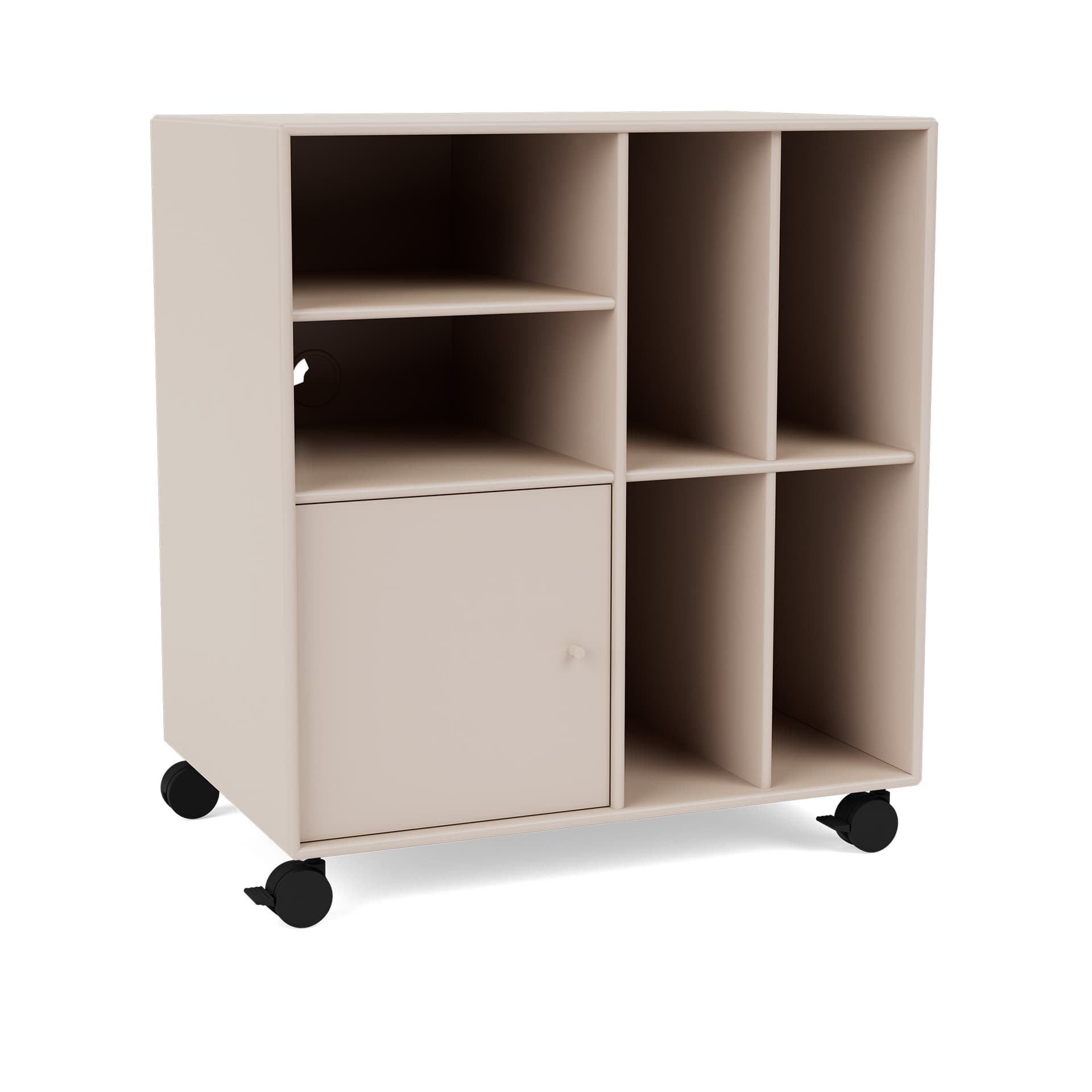 Montana - SPIN II Vinyl Storage, 05-CastorsCR70Black, 168 Clay - Oppbevaringsskap - Peter J. Lassen - Beige
