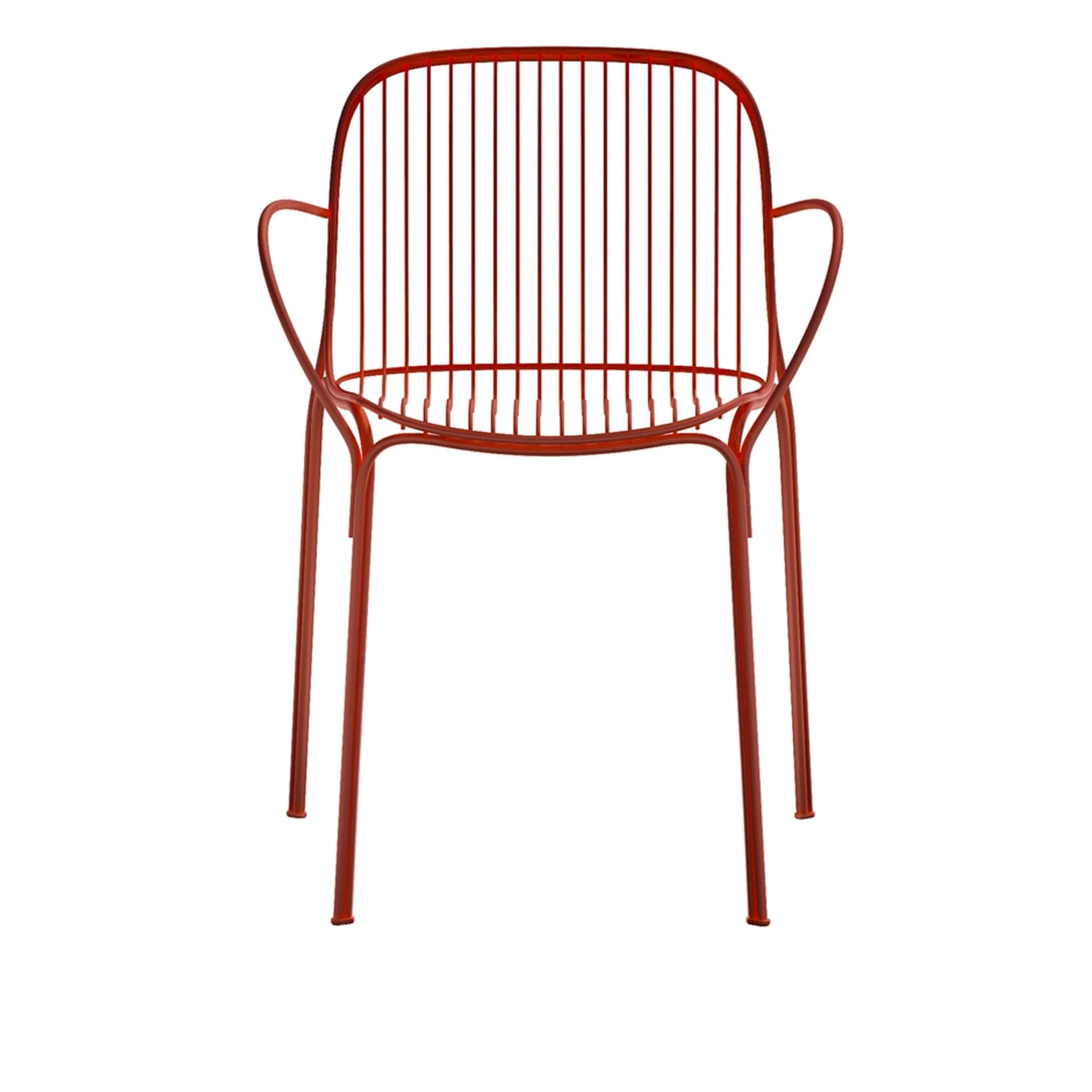 Kartell - Hiray Small Armchair Rust - Utendørs spisebordstoler - Ludovica + Roberto Palomba - Brun - Metall
