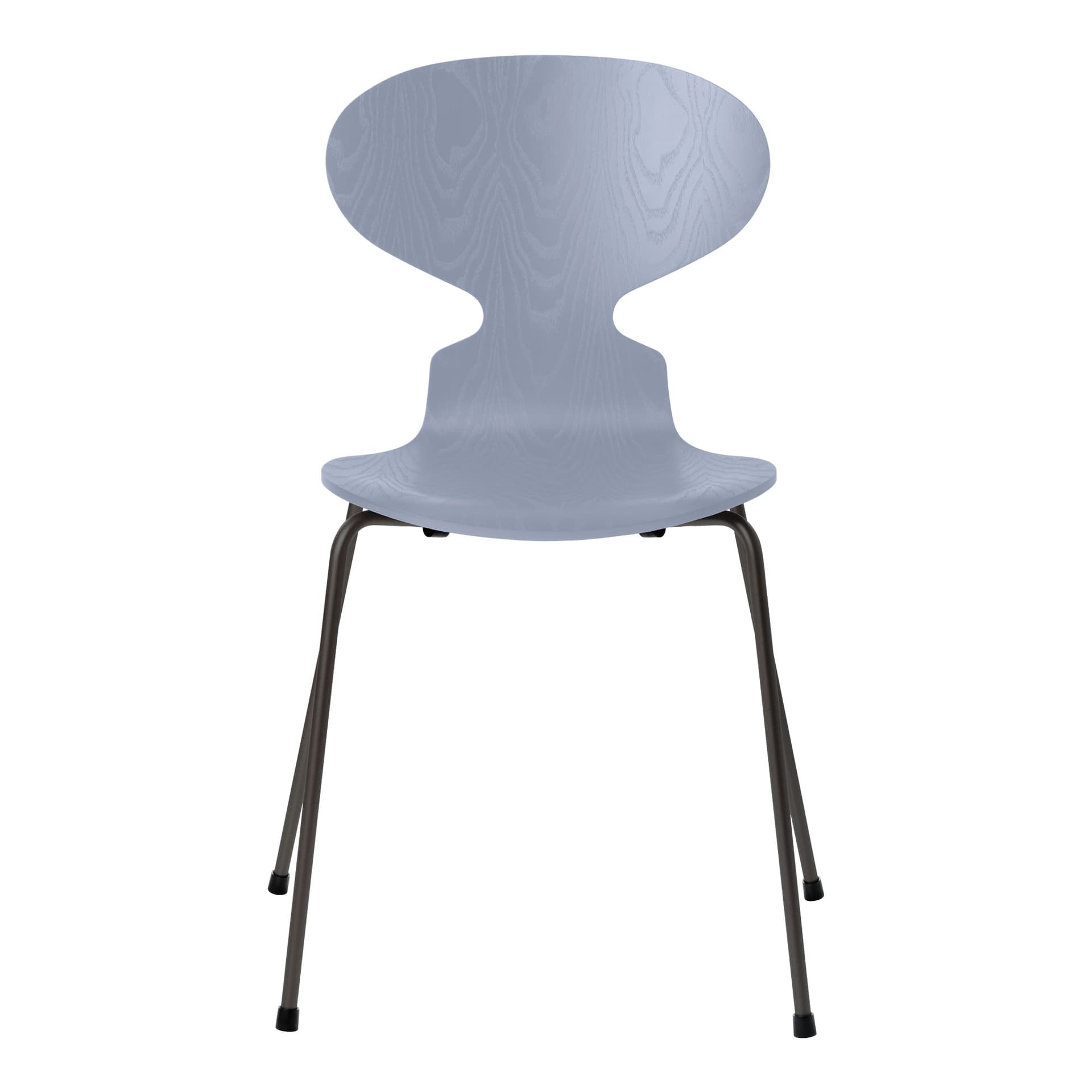 Fritz Hansen - Ant 3101 farget asketrefinér stålstativ varm grafitt lavender blue - Spisestoler - Arne Jacobsen - Blå - Metall/Tre