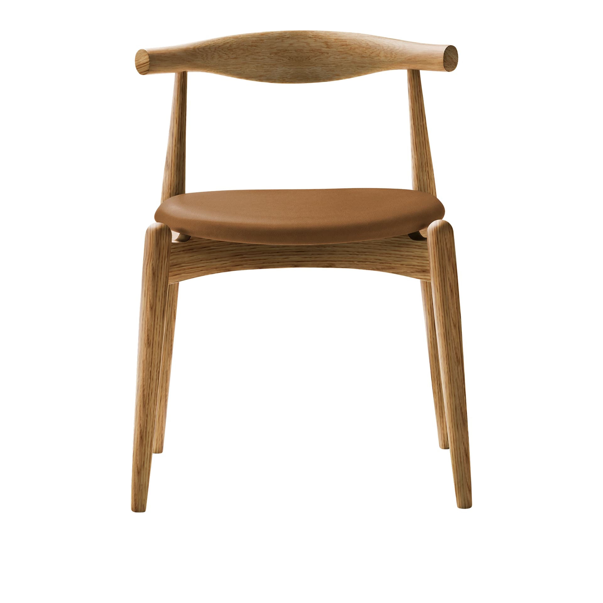 Carl Hansen - CH20, Oljad Ek, Lädergrupp A Loke - 7050 - Spisestoler - Hans J. Wegner - Tre farget - Tre