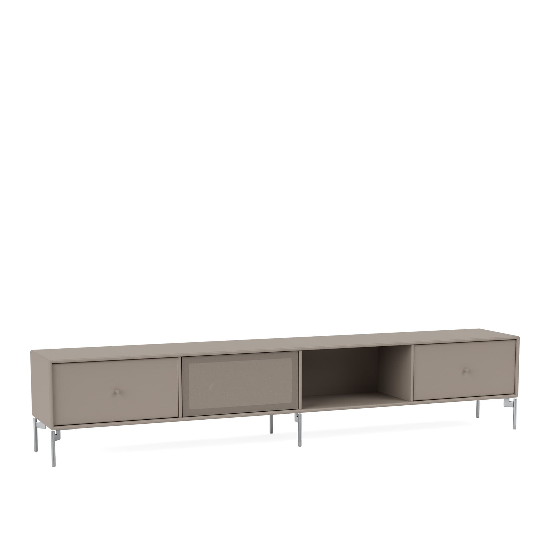 Montana - Octave Vii TV Bench 141-Truffle Matt Chrome - TV-benker - Peter J. Lassen - Beige - Tre