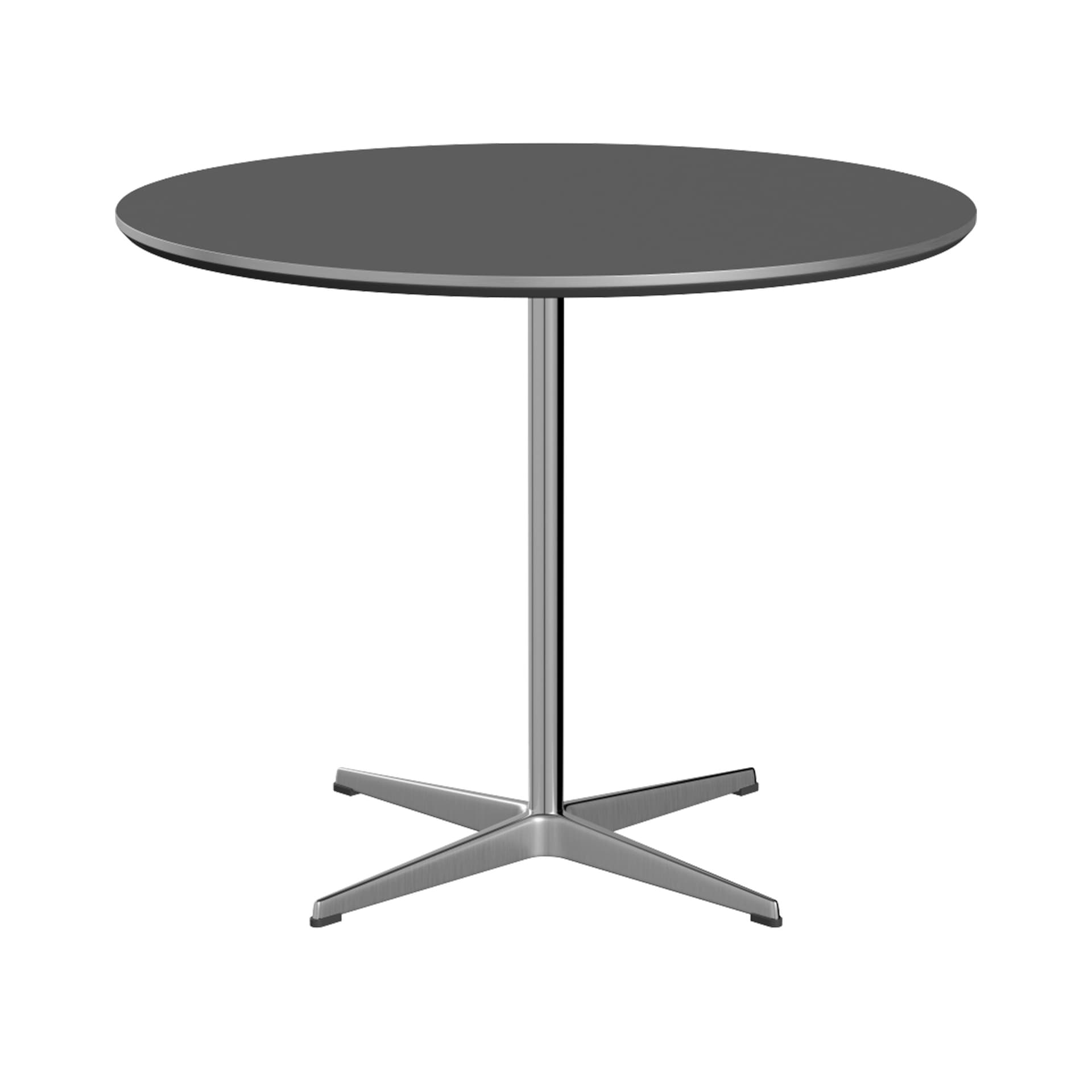Fritz Hansen - A623 Cirkulär, Ø90 cm, Laminat, Grey Bromo, 4-grenad stjärnfot - Spisebord - Arne Jacobsen,Piet Hein - Grå - Laminat/Metall