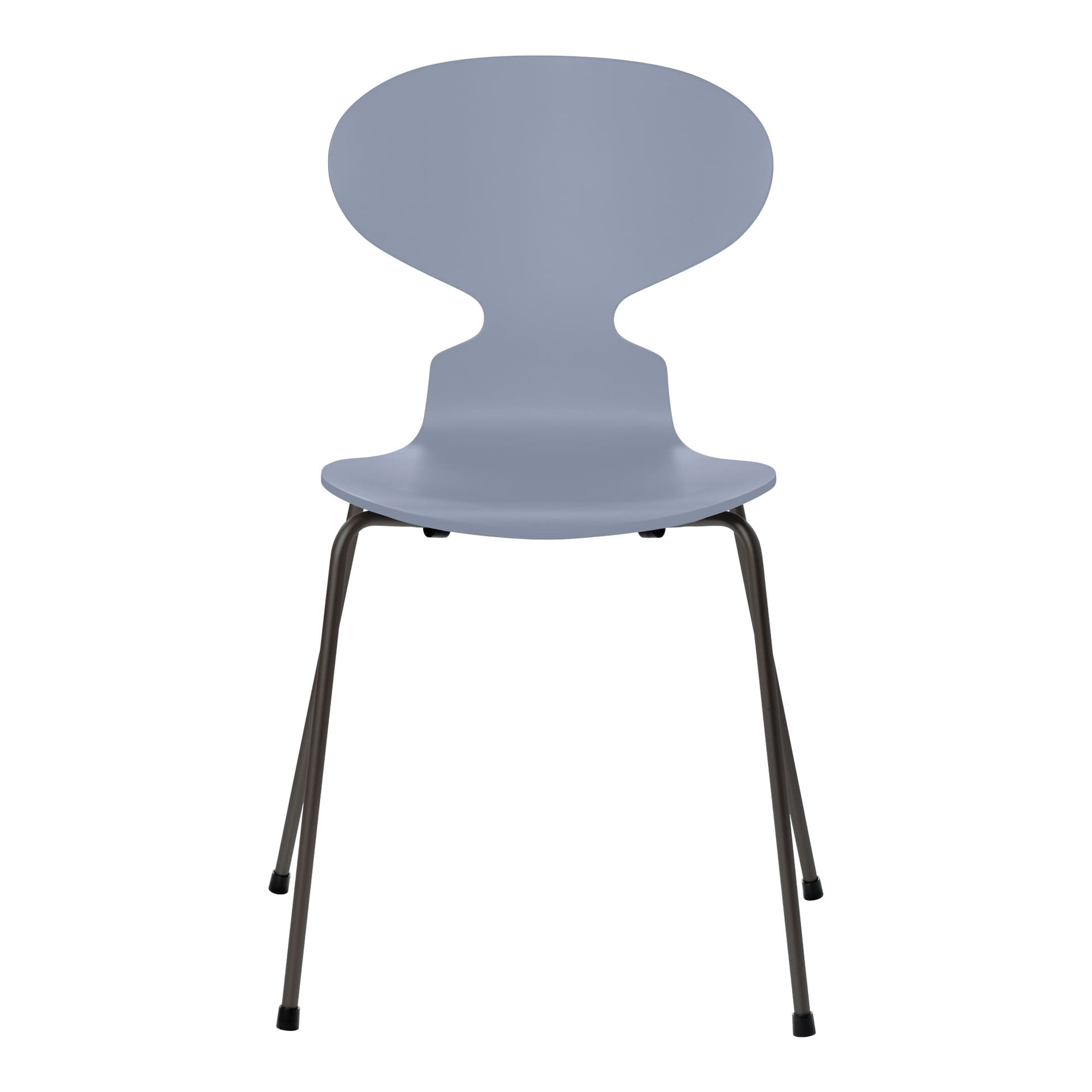 Fritz Hansen - Ant 3101 lakkert bøketrefinér stålstativ varm grafitt lavender blue - Spisestoler - Arne Jacobsen - Blå - Metall/Tre
