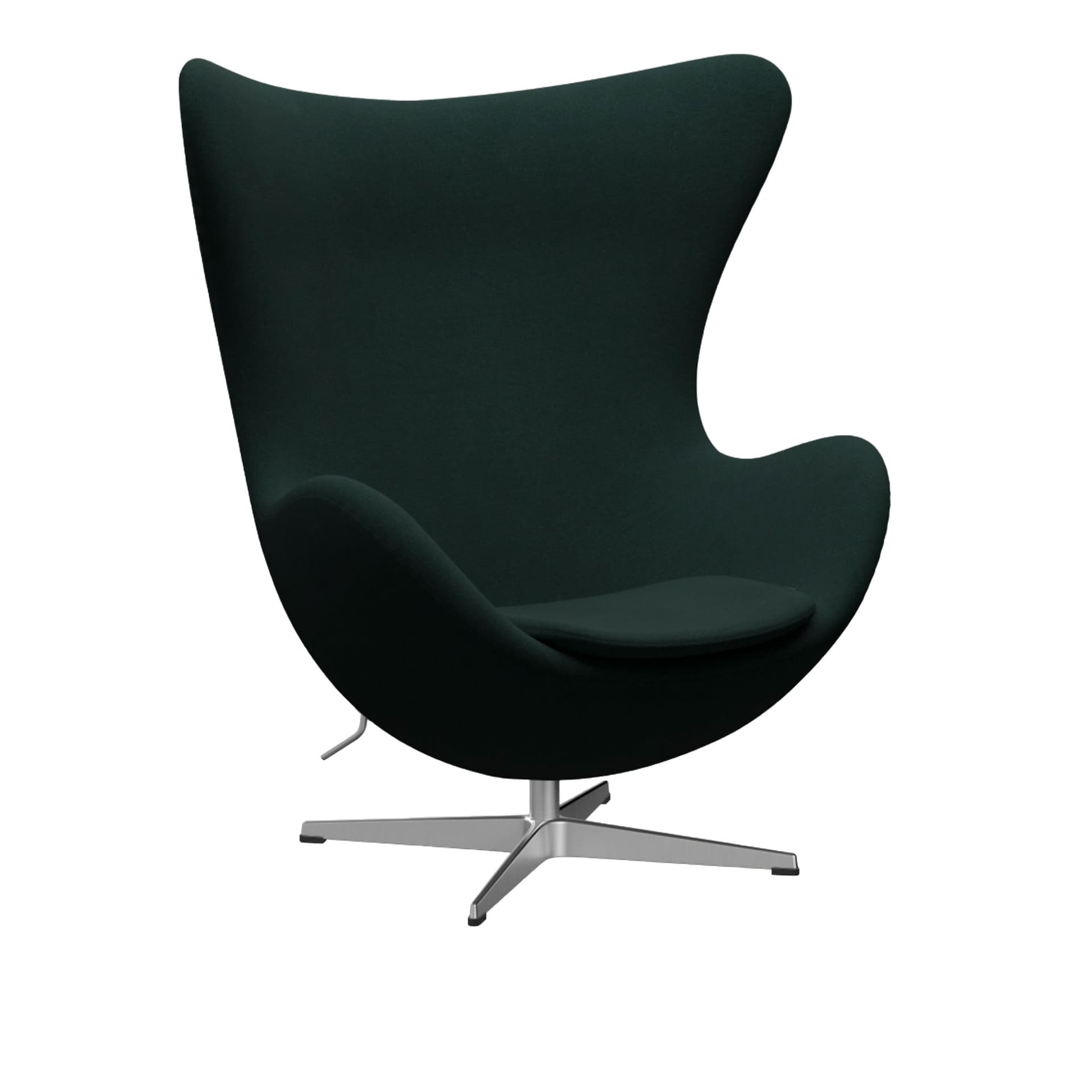 Fritz Hansen - 3316 Ägget, Christianshavn 1161 Satin polished aluninium - Svingbare lenestoler - Arne Jacobsen - Metall/Skum