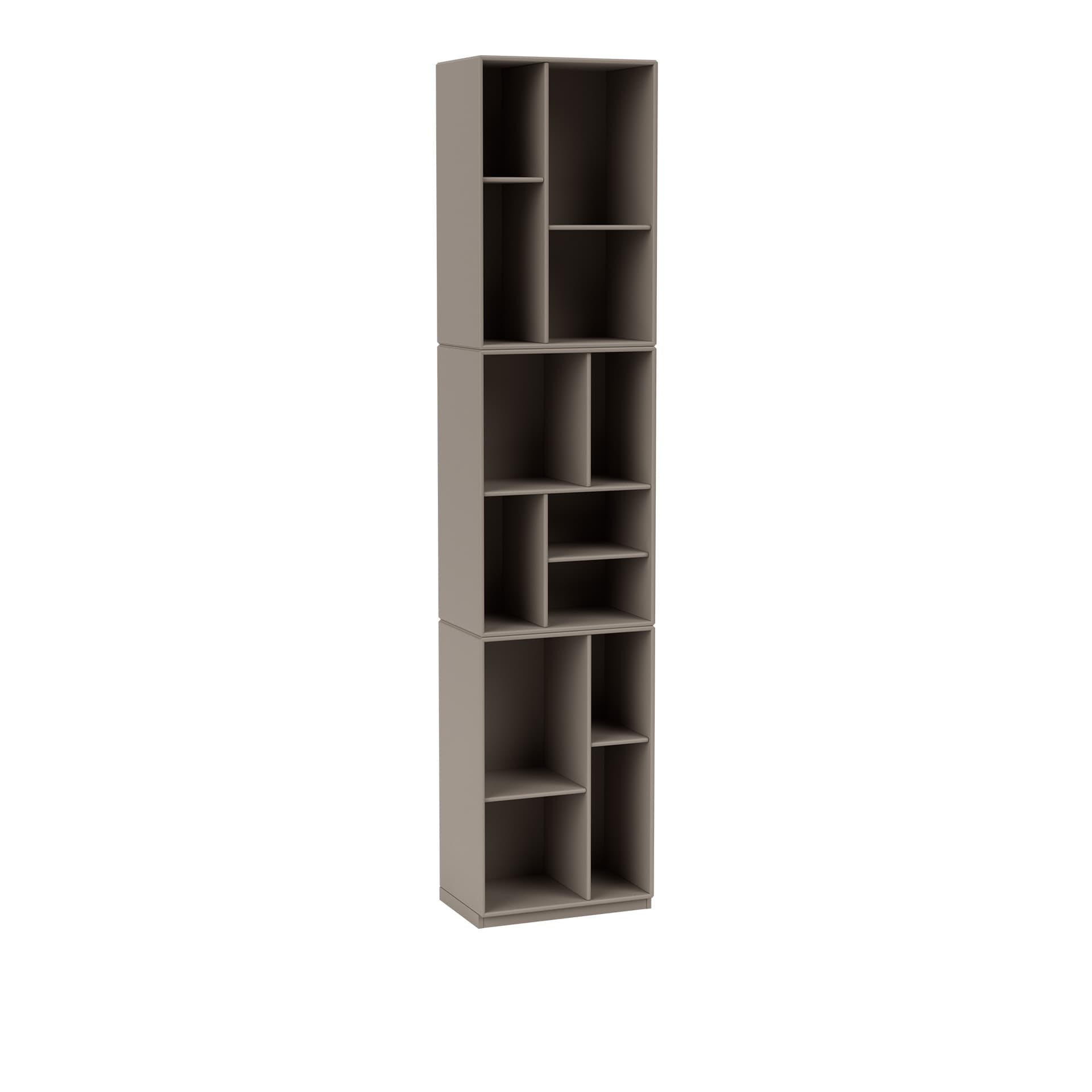 Montana - Loom Slim Bookcase 141-Truffle 06 Plinth 3 cm - Bokhyller - Peter J. Lassen - Beige - Tre