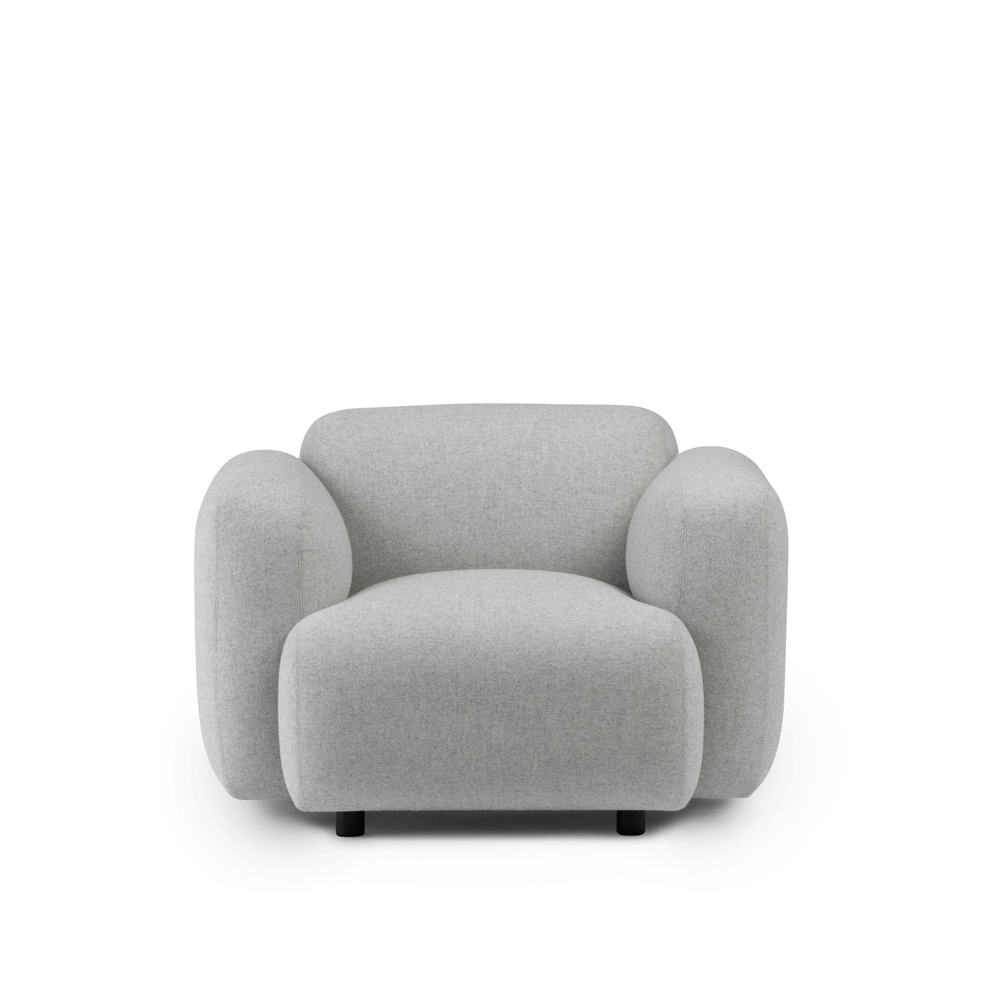 Normann Copenhagen - Swell Armchair - LDS08 - Lenestoler - Jonas Wagell - Grå - Tre/Tekstilmateriale/Skum