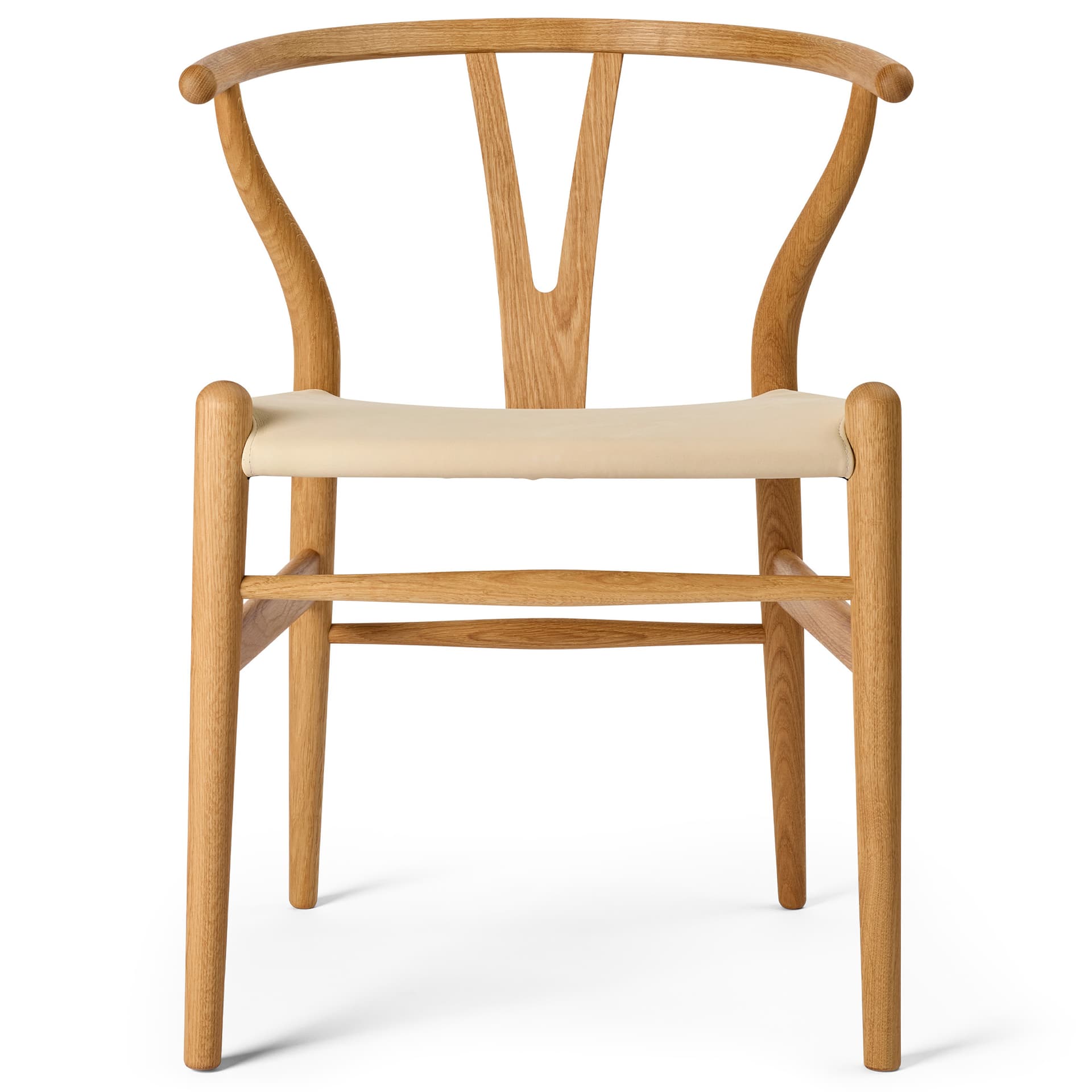 Carl Hansen - CH24P Wishbone Chair, Oak Oil, Terra 20364, Beige - Spisestoler - Hans J. Wegner