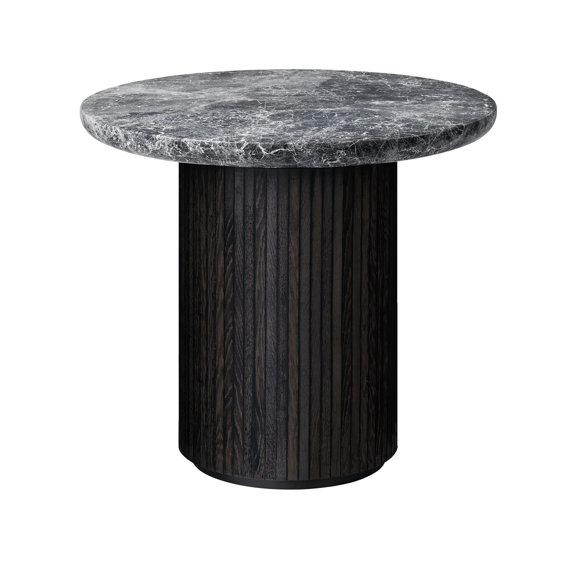 Gubi - Moon Lounge Table Round H55 x Ø60, Grey Emperador - Småbord & sidebord - Space Copenhagen - Brun